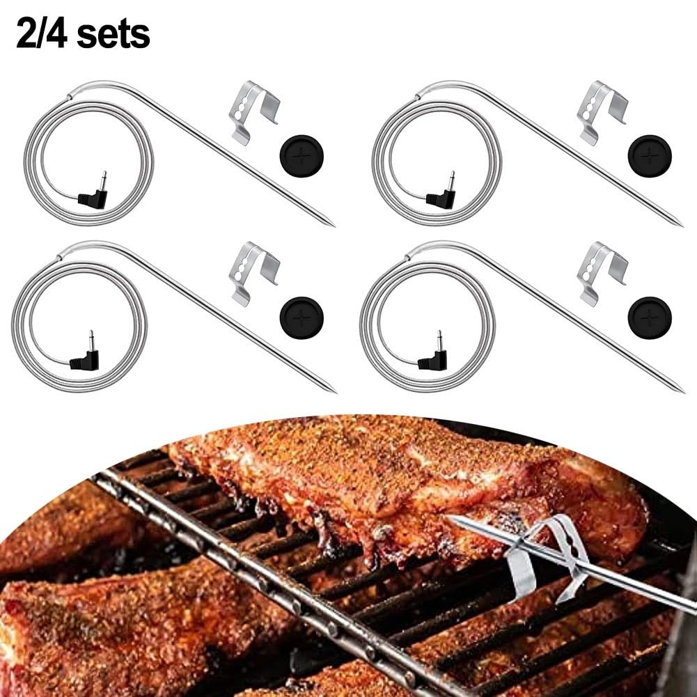 9004190170 Sonda de carne, repuesto para Gravity Series 560/800/1050, con clips de parrilla y ojal de sonda (4 juegos)