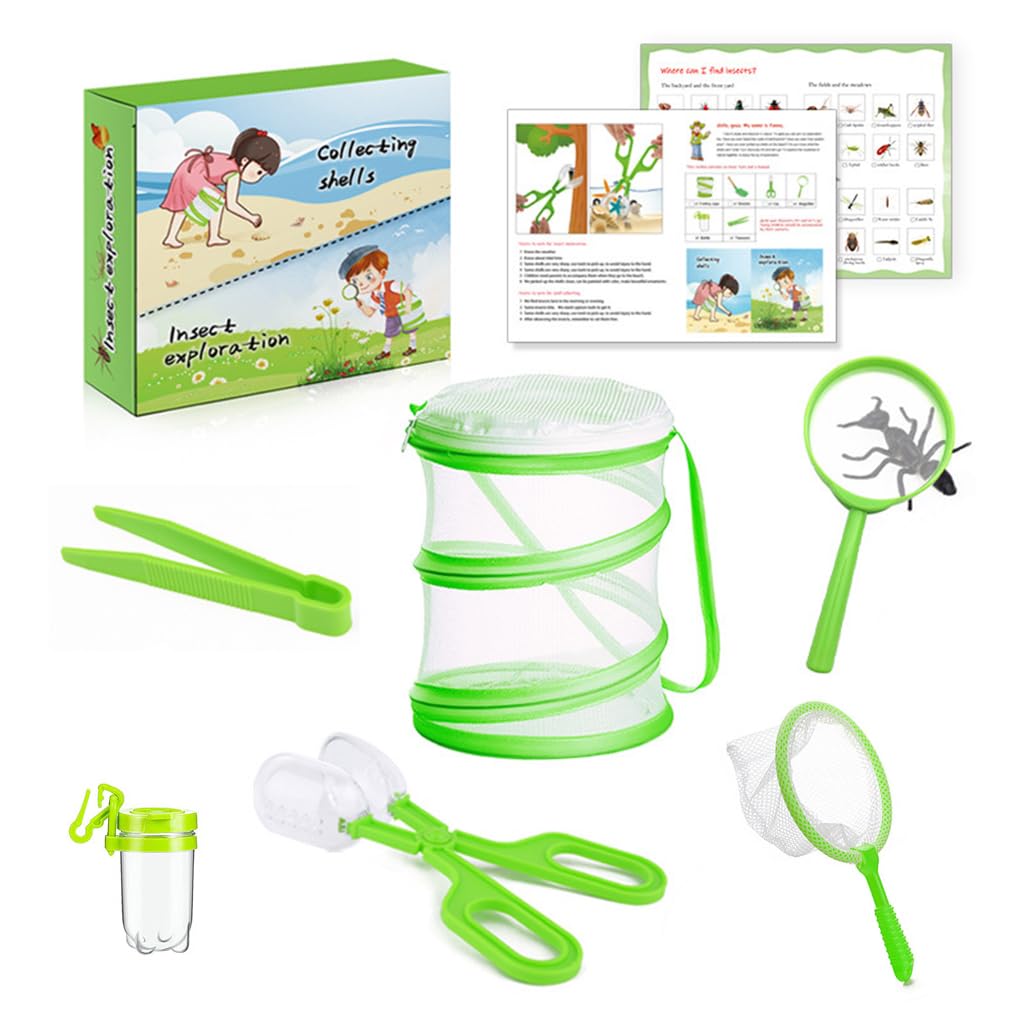 See full amazon price history chart for HASTHIP® 6Pcs Kids Bug Catching Kit - Outdoor Bug Catcher for Kids- Nature Adventure & Discovering Kids Toy Set - with Scissor Clip, Tweezer, Magnifying Glass, Bug Net, Foldable Mesh Cage (Green) HASTHIP® 6Pcs Kids Bug Catching Kit - Outdoor Bug Catcher for Kids- Nature Adventure & Discovering Kids Toy Set - with Scissor Clip, Tweezer, Magnifying Glass, Bug Net, Foldable Mesh Cage (Green) (B0D39VB5TN) Amazon Price History, Amazon Price Tracker