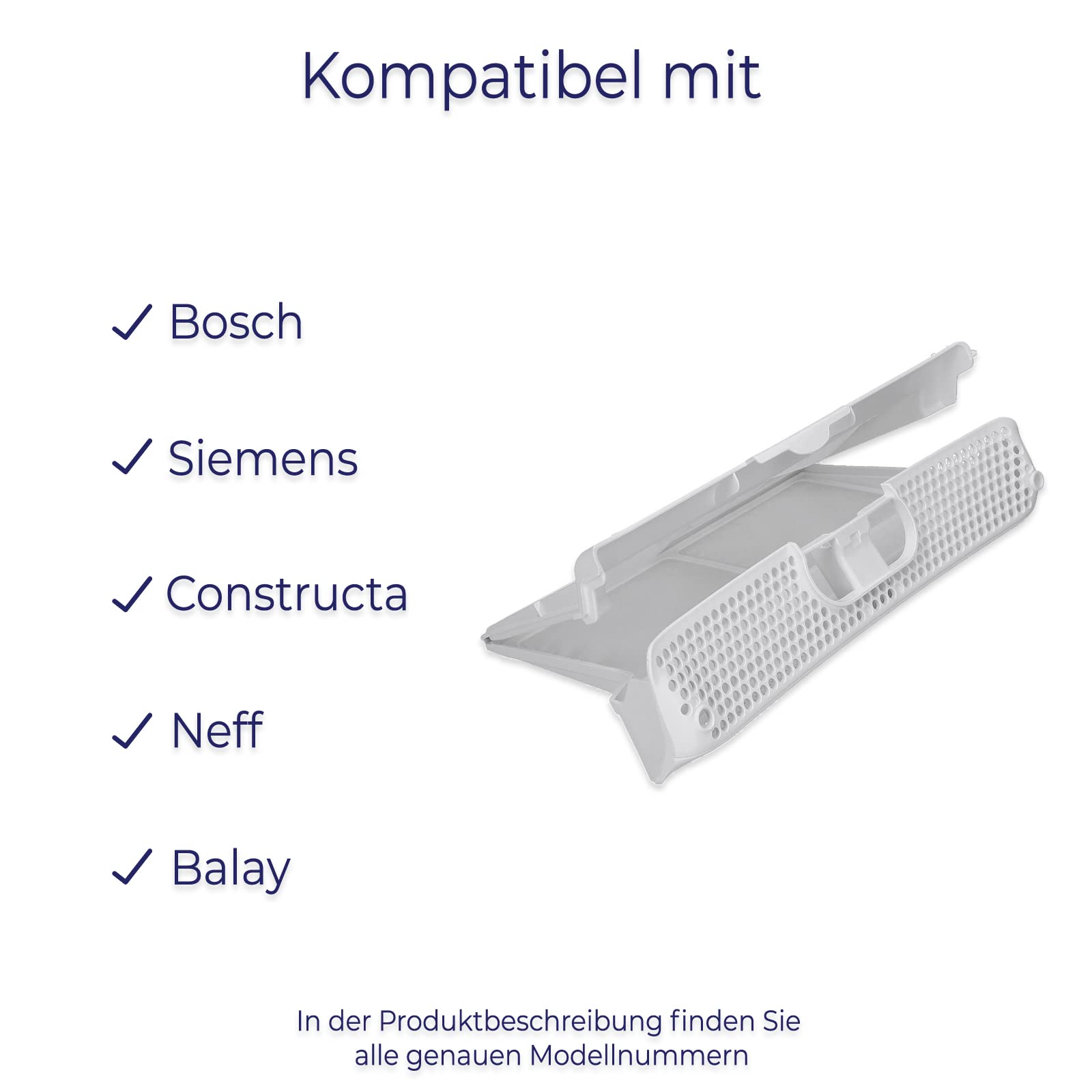 LUTH Premium Profi Parts Filtre à peluches Sac filtrant Filtre compatible avec Bosch Siemens Constructa Neff Balay IQ300 IQ390 IQ500 IQ700 IQ790 IQ800 IQ890 00656033 656033 pour sèche-linge blanc