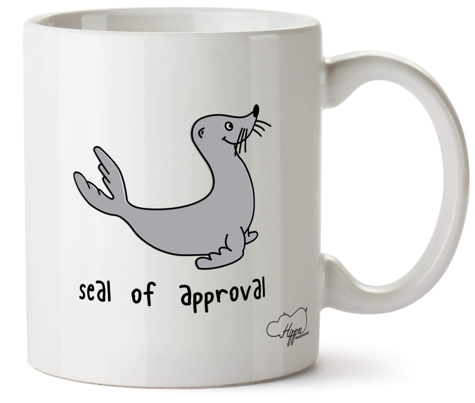 VIGAT Hippowarehouse Seal of Approval Printed Mug Cup Ceramic 10oz
