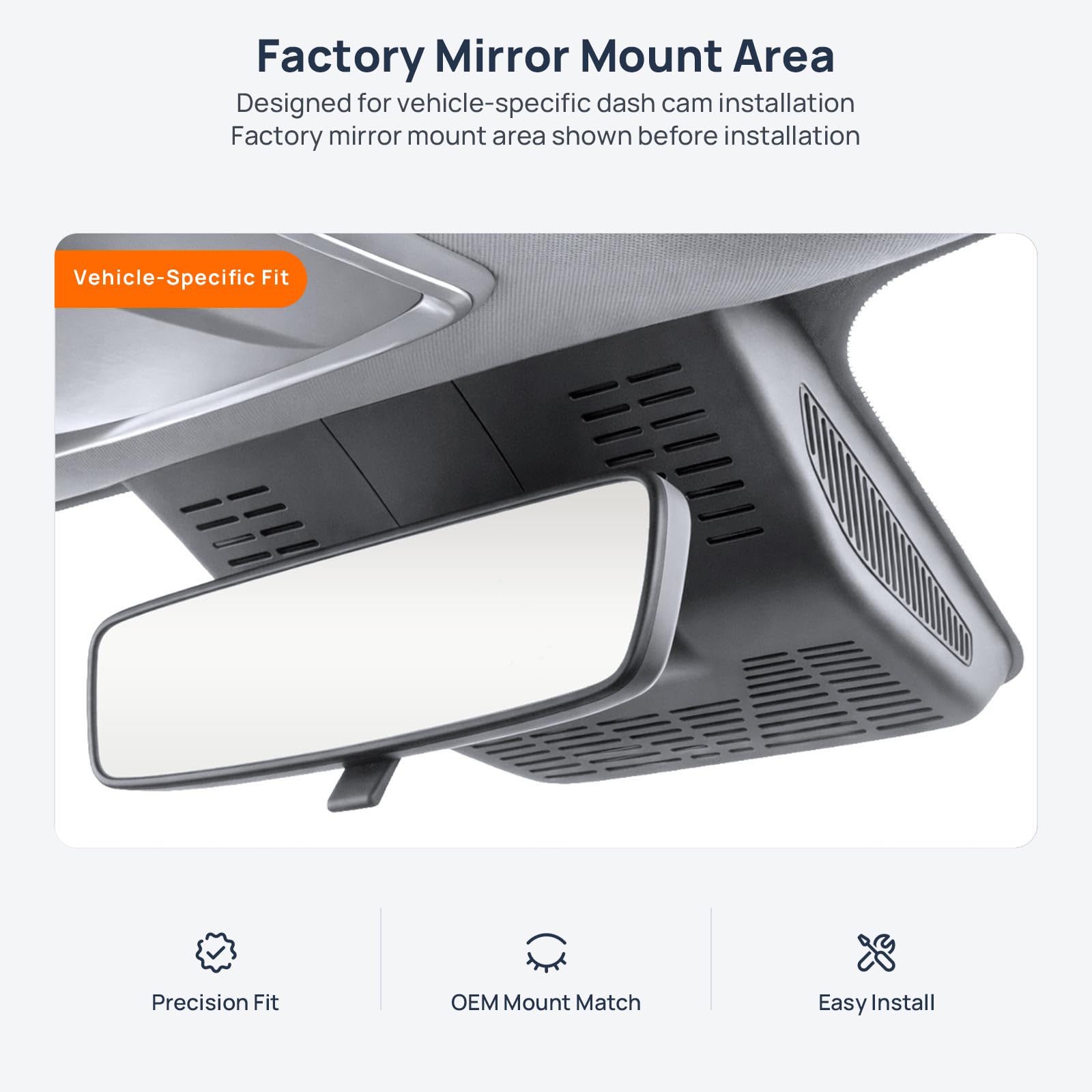 4K UHD ukryta kamera samochodowa do Geely Binyue (Coolray) 2021-2023, Wi-Fi i aplikacja, WDR Night Vision, G-Sensor, nagrywanie w pętli, karta 64 GB