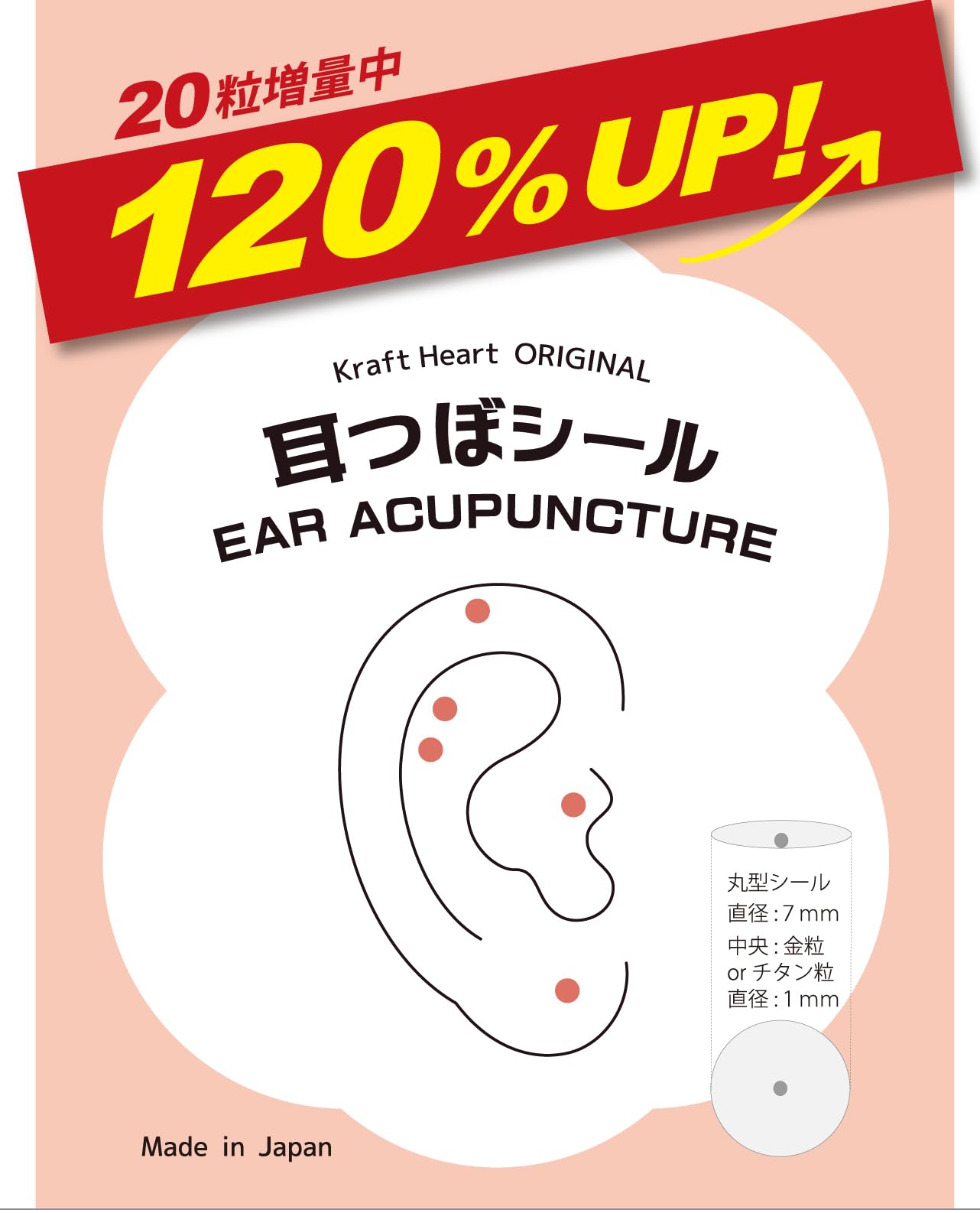Amazon.co.jp: [クラフトハート] 120粒 耳ツボシール 【 マグレイン 