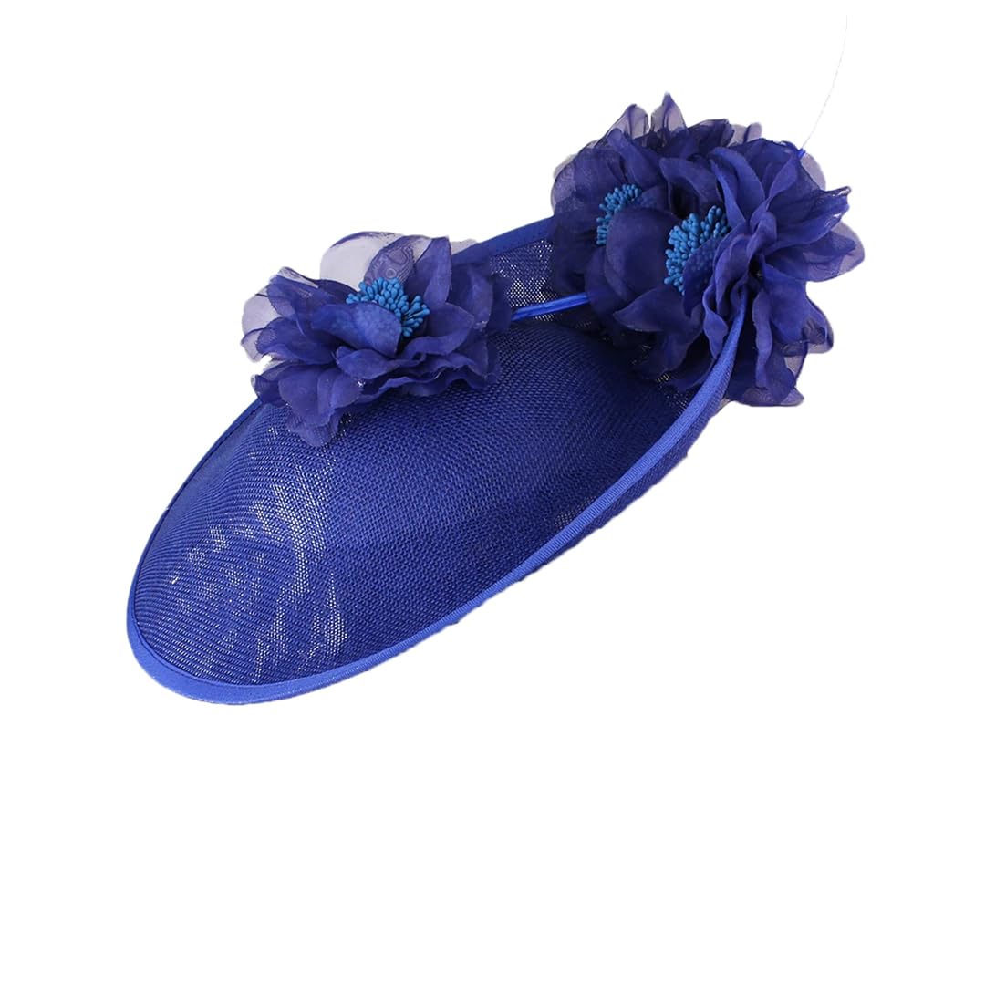 Fascinator Vintage Big Hair Fascinator per Chiesa Elegante Fedora Rosa Cappello Fiore di Seta