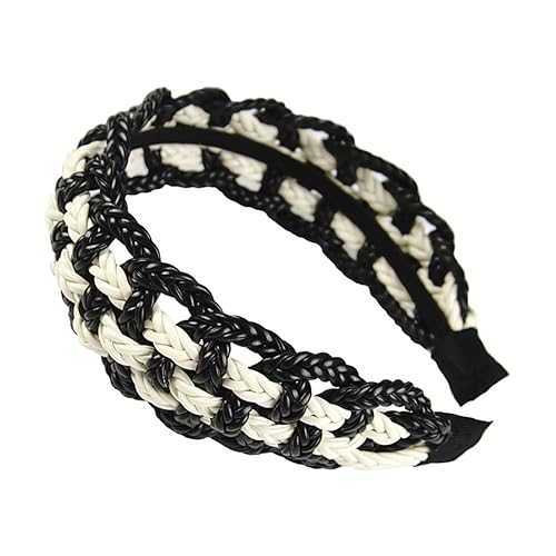 Miniatura 3 de Diadema ancha de ratán de moda, diadema bohemia de verano, diadema tejida bohemia, bandas para el cabello, banda para el cabello para mujer y niña,