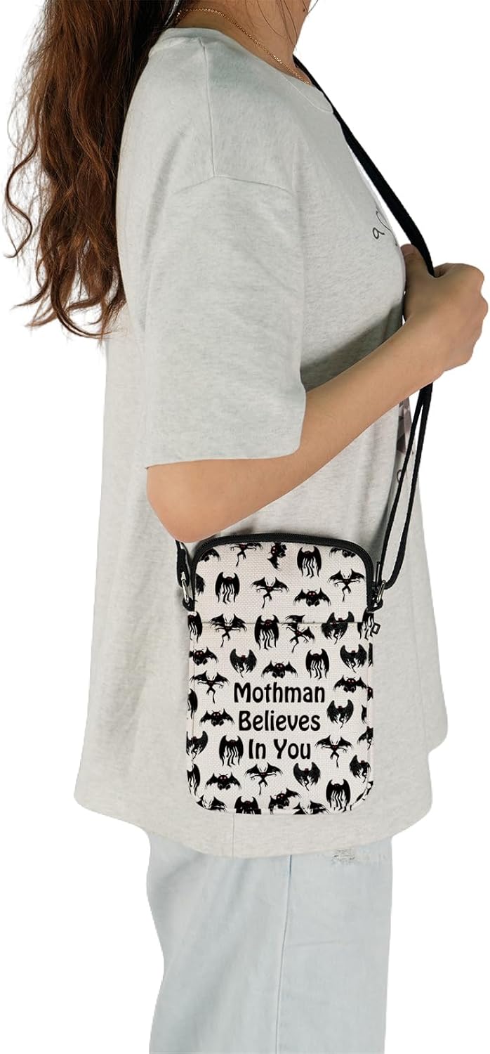 JXGZSO Mothman Cryptid Crossbody Shoulder Bag - Mythical Creature Gift - Believes in You Monster Gift - Image 6