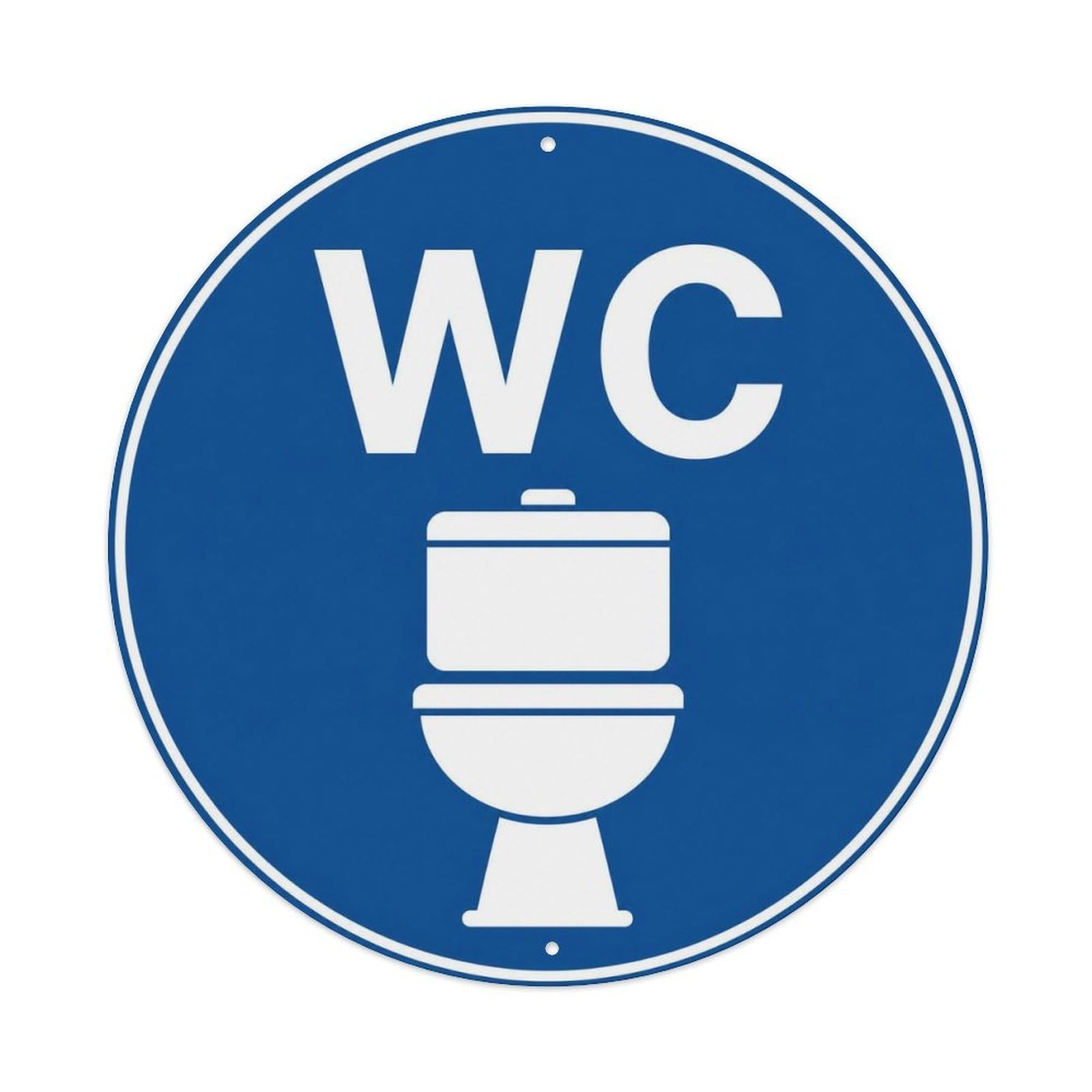 Olyhtr 8X8inch Classic Style Wc Symbol Cleanliness Rules Traditional Typography Metal Tin Sign