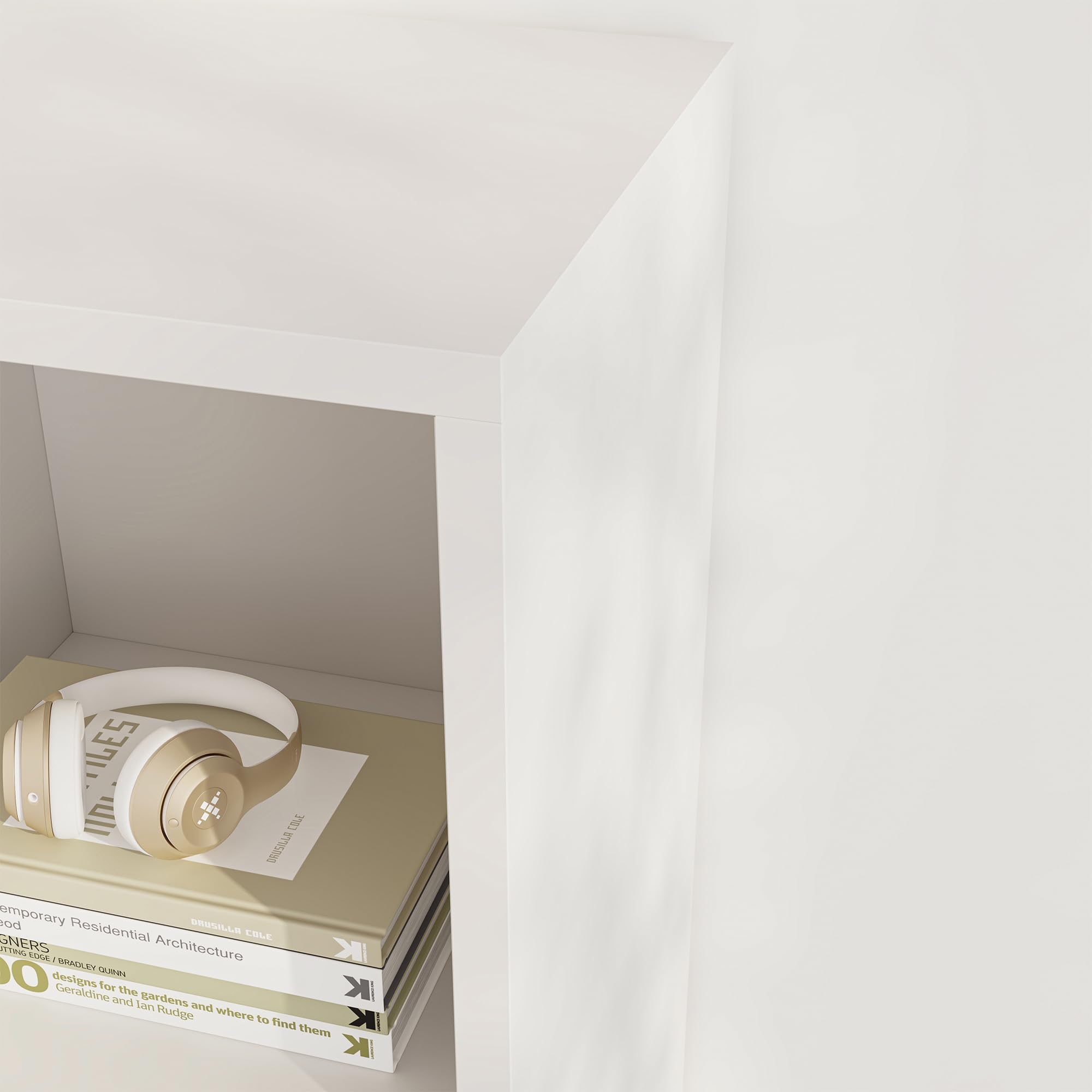 [en.casa] Armadietto Aperto per Guardaroba 126x90x30 cm Bianco