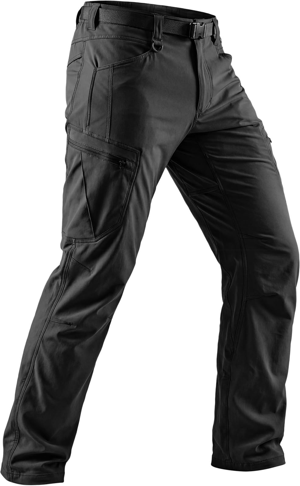 CQR Men's Quick Dry Tactical Pants, Water Resistant Outdoor Pants, Lightweight Stretch Cargo Work Hiking Pants