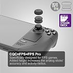 Skull & Co. La peau, CQC et FPS Jeu de poignées de pouce Bouchon de joystick Casquette de bâton analogique pour Deck Steam/Steam OLED et ROG Ally/ROG Ally X - Noir, 3 Nombre de paires(6pcs)