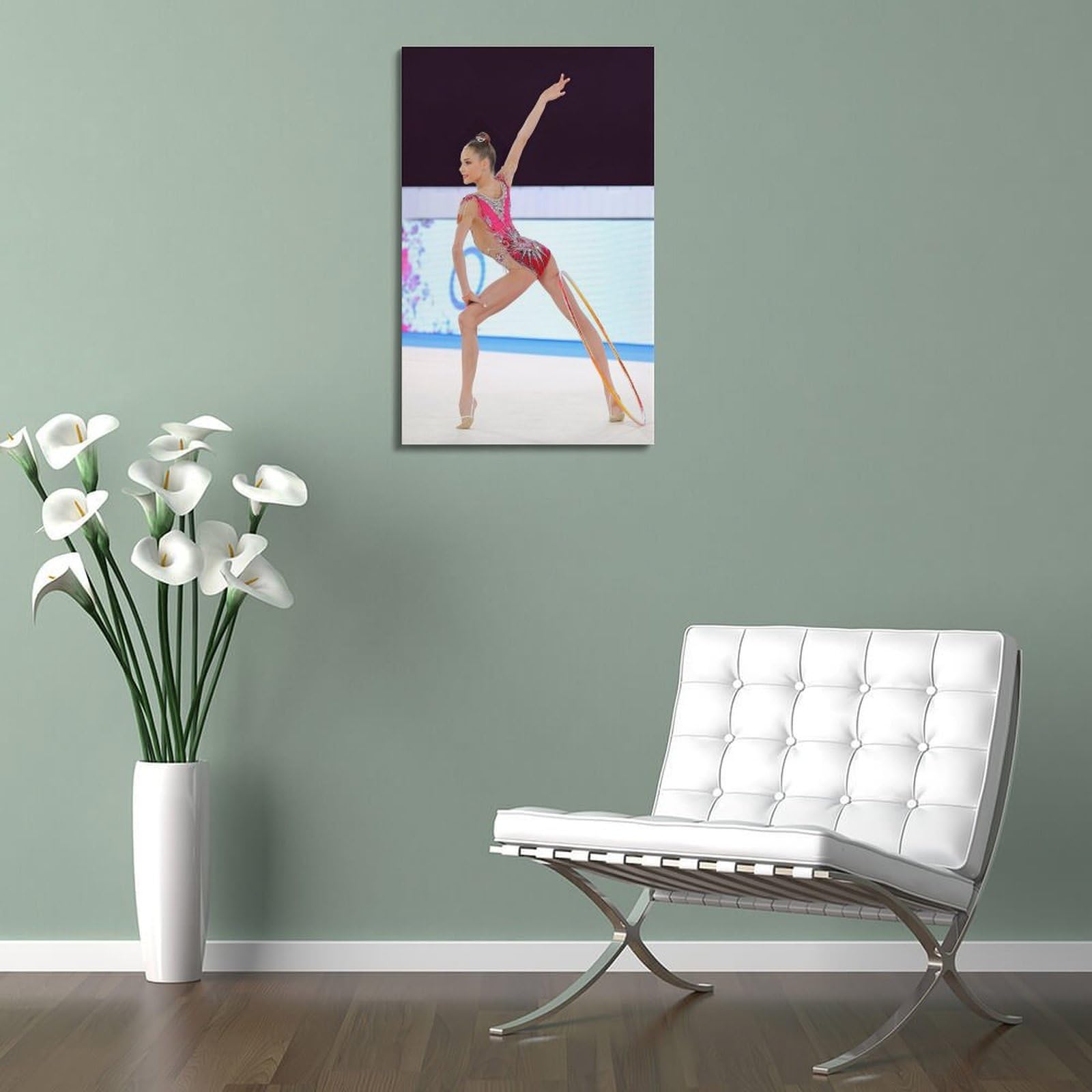 BINKAIYI Poster décoratif sur toile représentant des femmes et gymnastiques, style sportif et artistique - Décoration murale moderne pour chambre à coucher - 50 x 75 cm