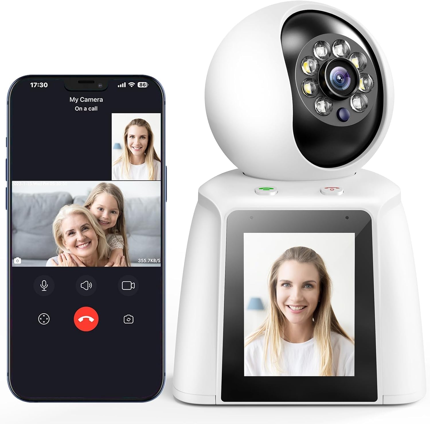 Sponsored Ad – NALACAL 2K Indoor Home Security Camera, Wifi Monitor for Baby/Elder/Kid/Nanny Two-Way Video/Phone App, Pet Cam, Motion Detection, Smart Siren, Pan-Tilt, Night Vision, Cloud & SD Storage