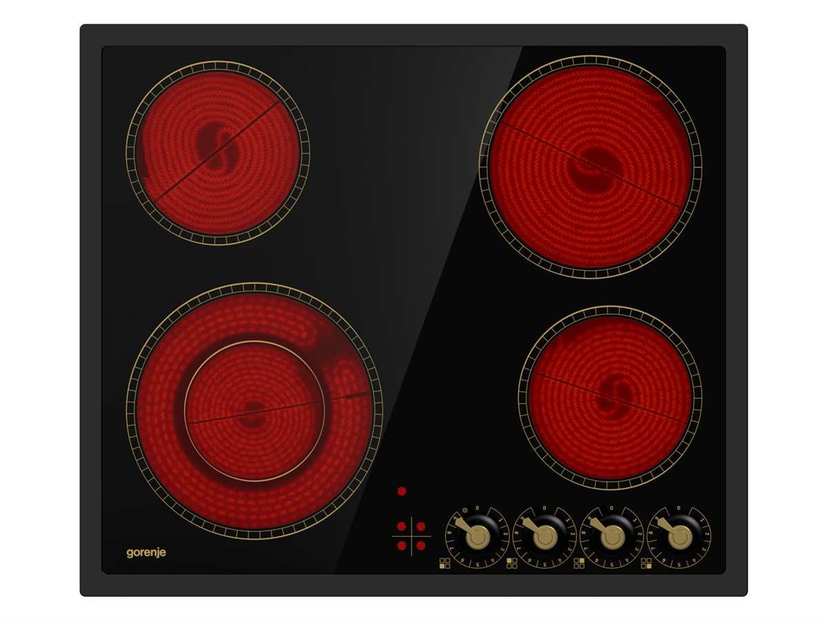 Gorenje EC642CLB Wbudowany Ceramiczna Antracyt, Czarny - Płyta (wbudowana, Ceramika, Szkło ceramiczne, Antracyt, Czarny, 1200 W, Okrągły