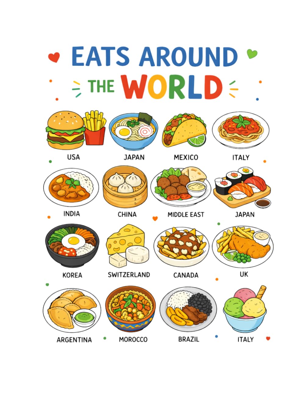 Eats Around The World: Coloring Book