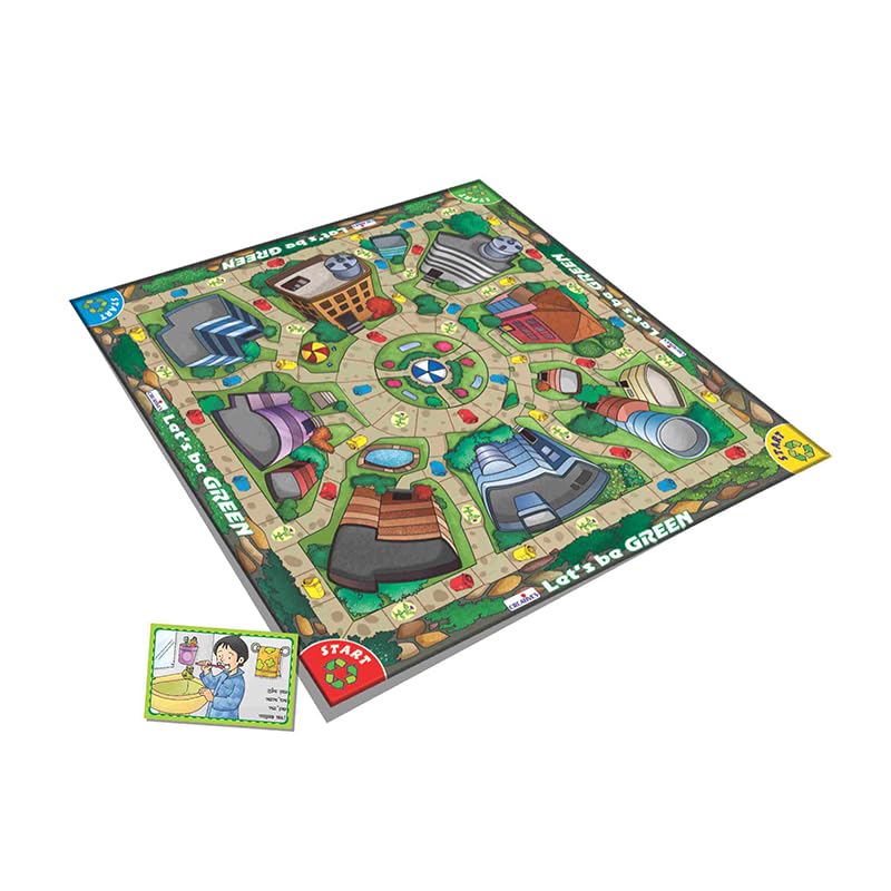Image of Creative's Let's Be Green Environmental Education Board Game, Learn Reduce Reuse Recycle, Waste Segregation & Eco Awareness, Educational Family & Classroom, Memory Learning Game for Kids Age 6+