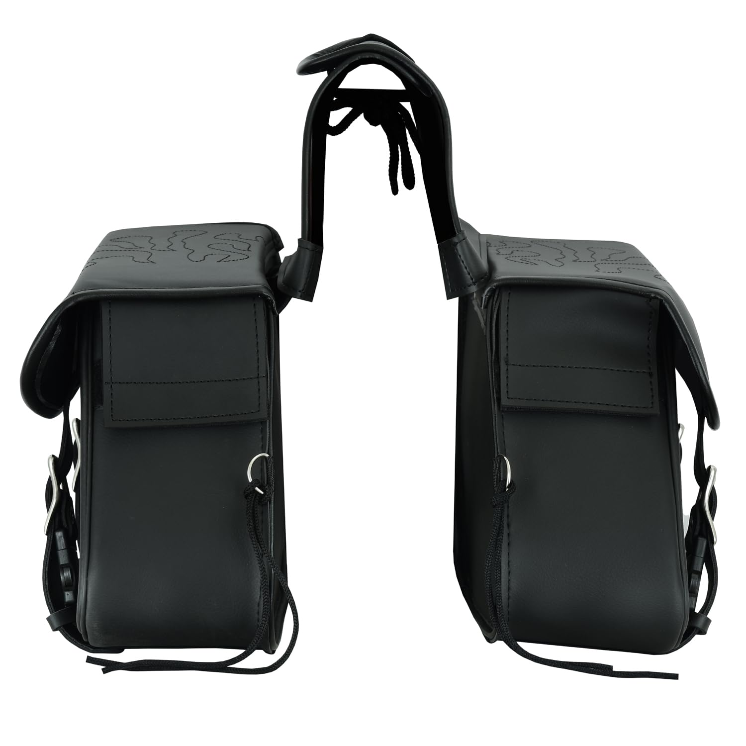 Bolsa de sillín de Motocicleta de Cuero PU Equipo de Motocicleta Organizador de Almacenamiento Paquete de Asiento Caja de Herramientas de Almacenamiento Impermeable (Negra)