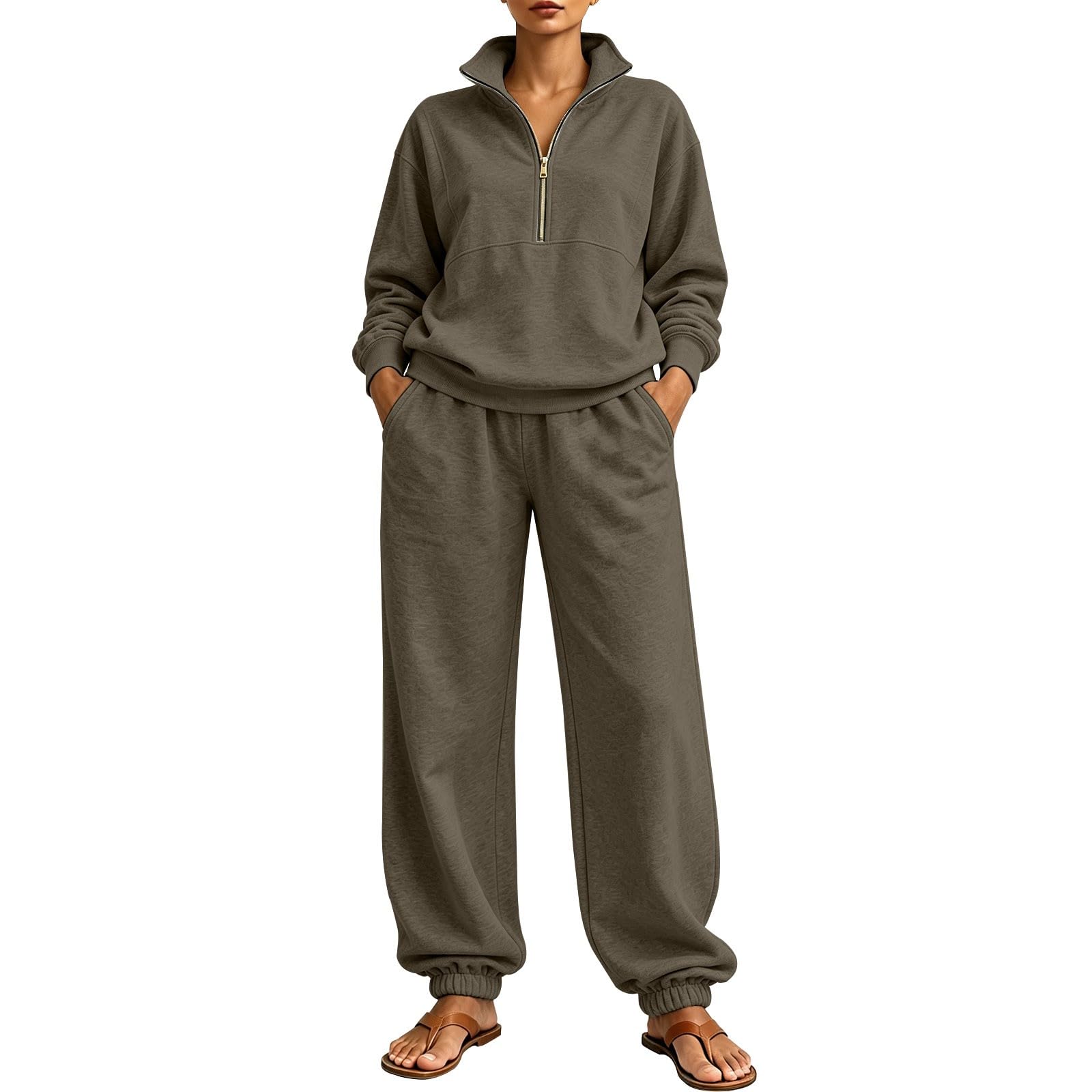 Tuta Da Ginnastica Donna 2 Pezzi Completi Da Ginnastica Manica Lunga Scollo a V Tuta Sportiva Completo Palestra Elegante Set Top E Pantaloni a Gamba Larga Tute Per Jogging Yoga Fitness Da Casa Autunno