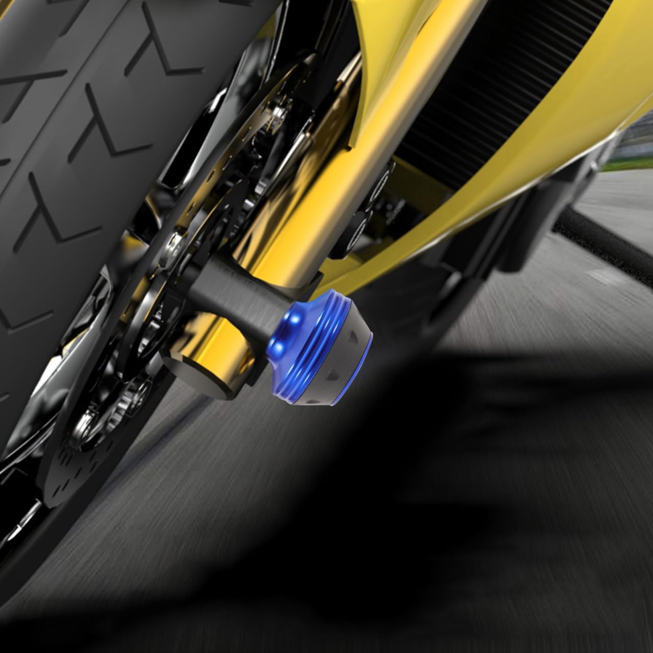 Mobestech Motorcycle Front Fork Cup Anti-Collision Protector 2.32X3.54X1.77 Inch Motorbike Modification Accessory Durable Cushion Wheel Guard for Motorcycle Safety