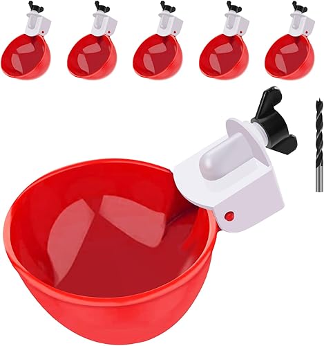 Vasos para bebedero de pollo, 6 paquetes grandes de tazas de riego de pollo, tazas automáticas de agua para pollo, accesorios en T, tazas disponible en Yaxa El Salvador