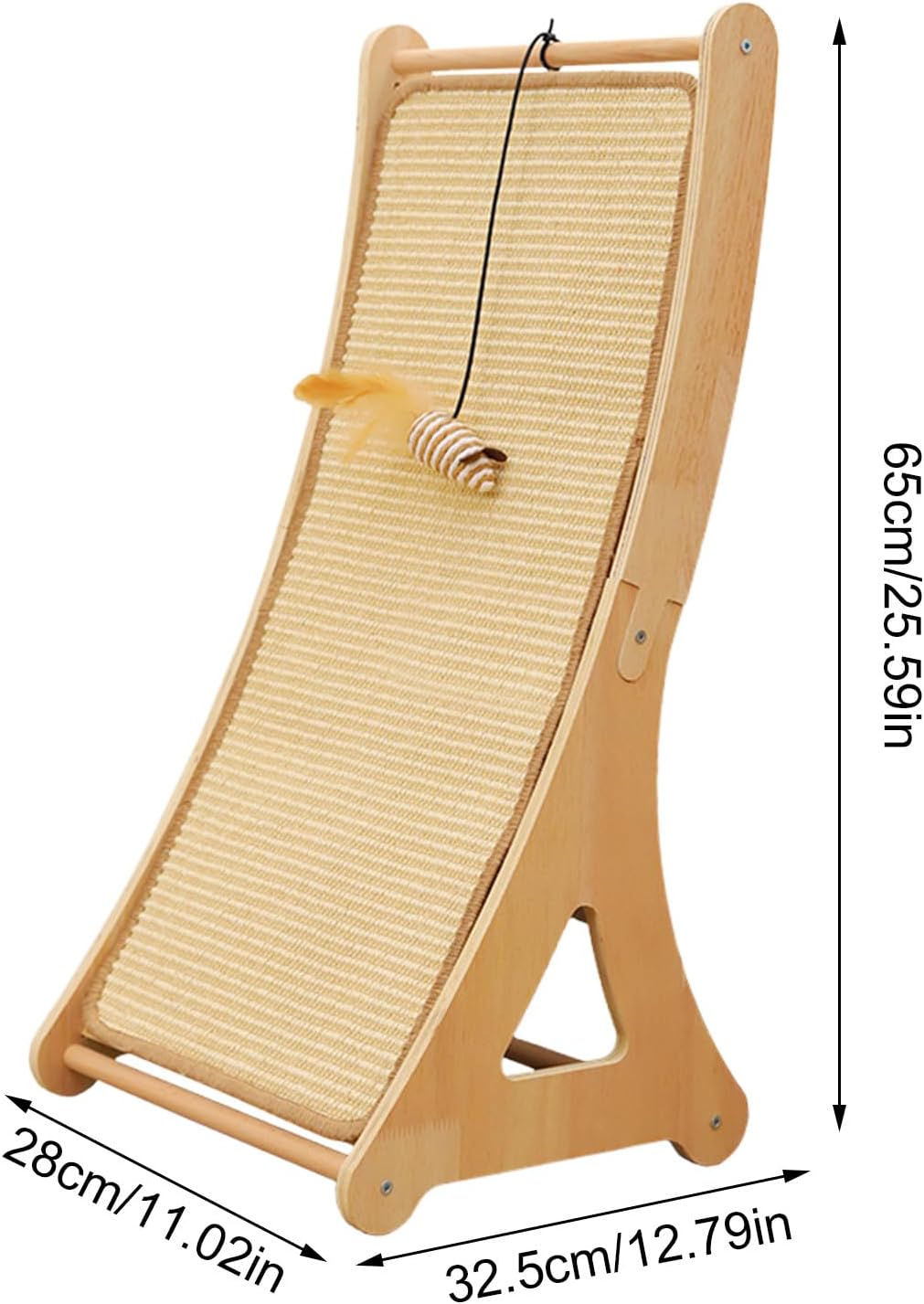 Scratch Pad for Cats | Interactive Furniture Protector Cat Toy | Sisal Scratching Ramp with Toy Ball,for Indoor Home Living Room Pets Kittens Rabbits Puppy Corner Floor