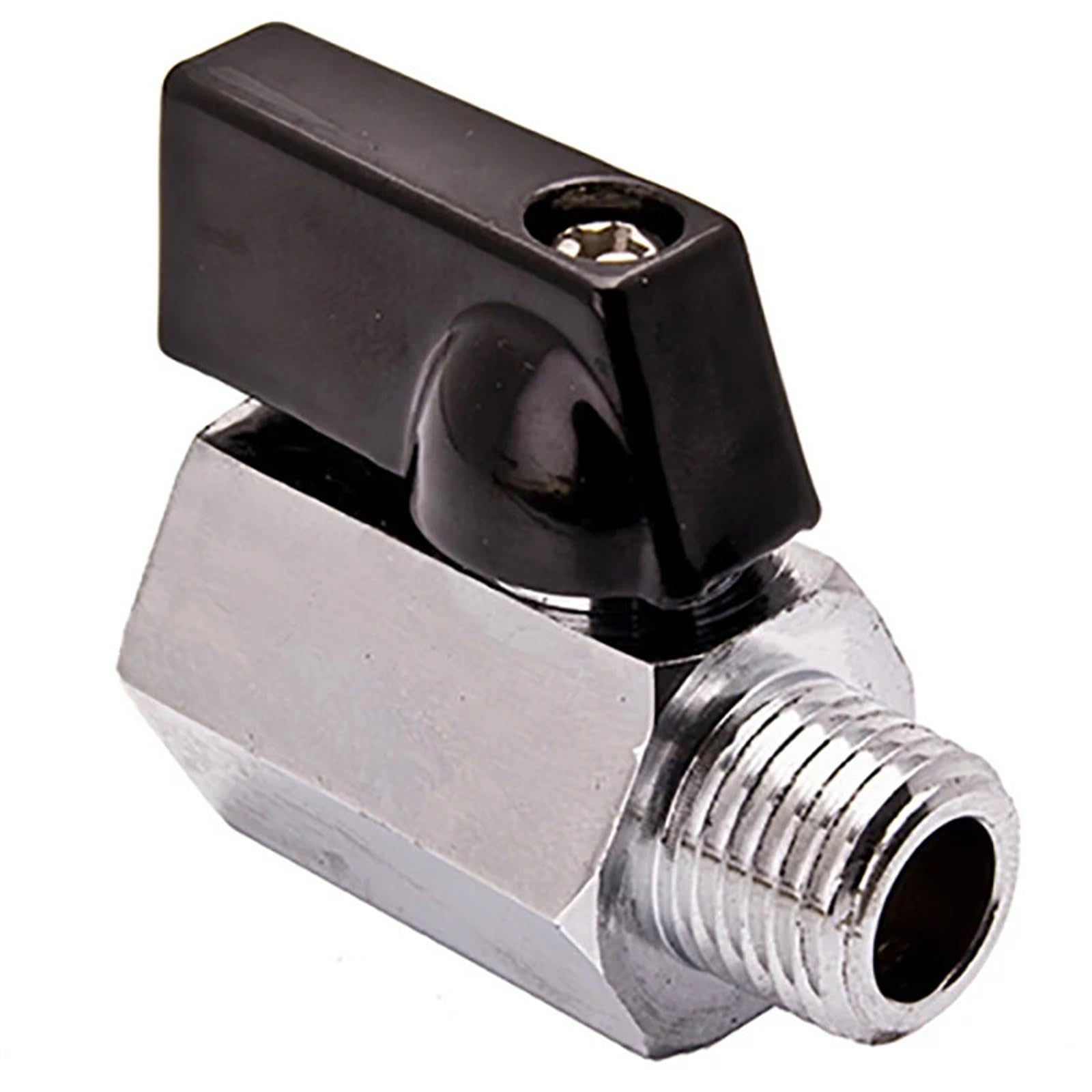 Mini robinet à bille en laiton chromé 1/4 NPT finition premium anticorrosion