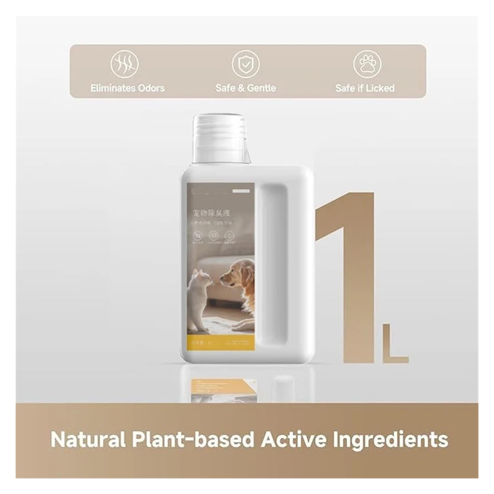 Solución De Limpieza por Aspiradora Robot, Solución For Olores De Mascotas, Ingredientes Naturales Seguros Y Suaves A Base De Plantas 1L 200ML(1L)