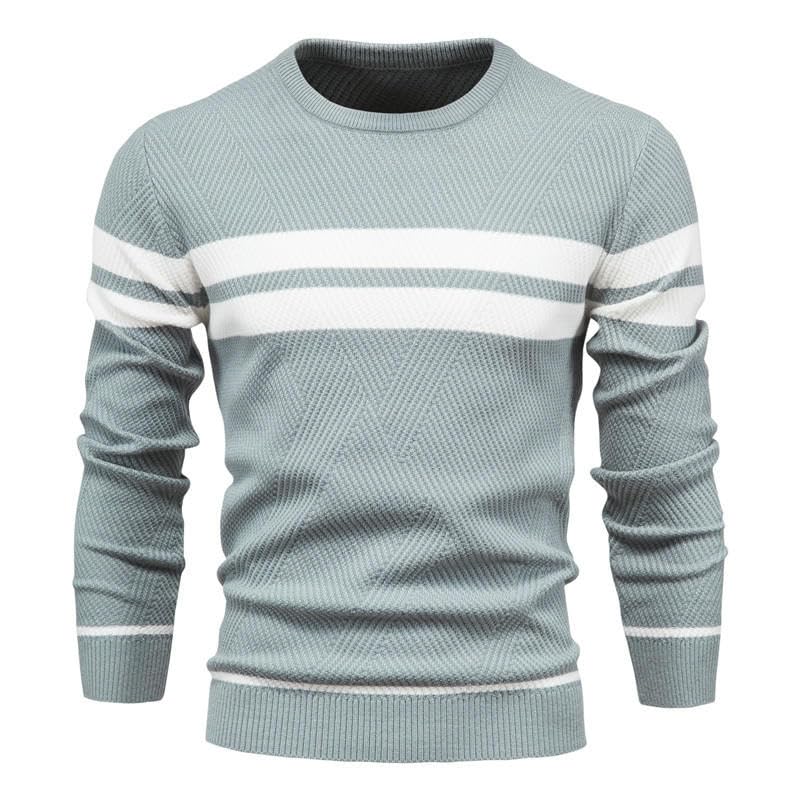 USTZFTBCL Men's Autumn Winter Casual Color Block Striped