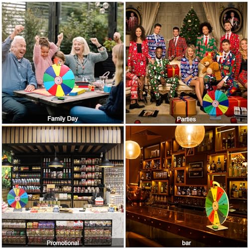 TREPOKA Big Spinning Wheel for Party Games and Family Games, Spin The Wheel for Prizes,Questions or Chanllenges,Creating a Lively and Enjoyable Atmosphere