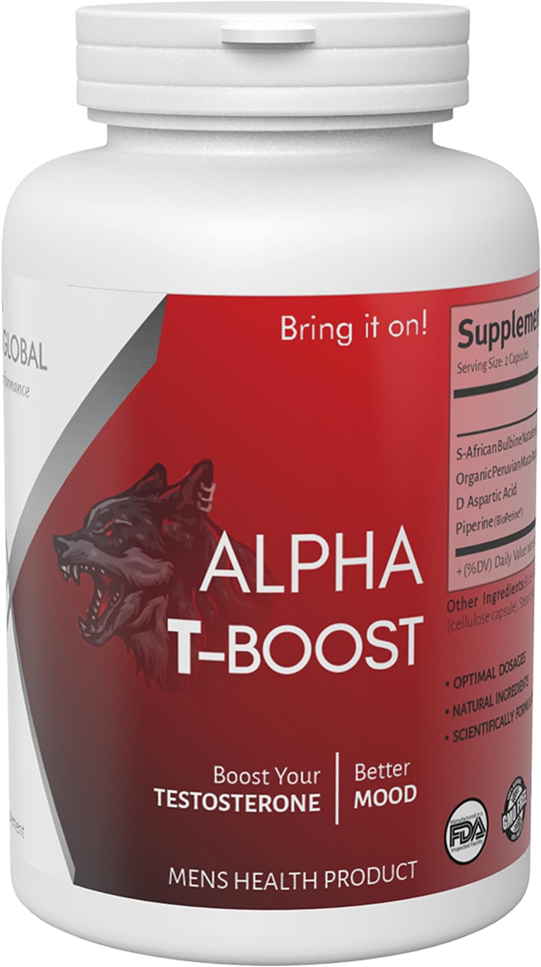 ALPHA MIND GLOBALAlpha T-Boost : Bulbine Natalensis, Peruvian Maca Root, D-Aspartic Acid