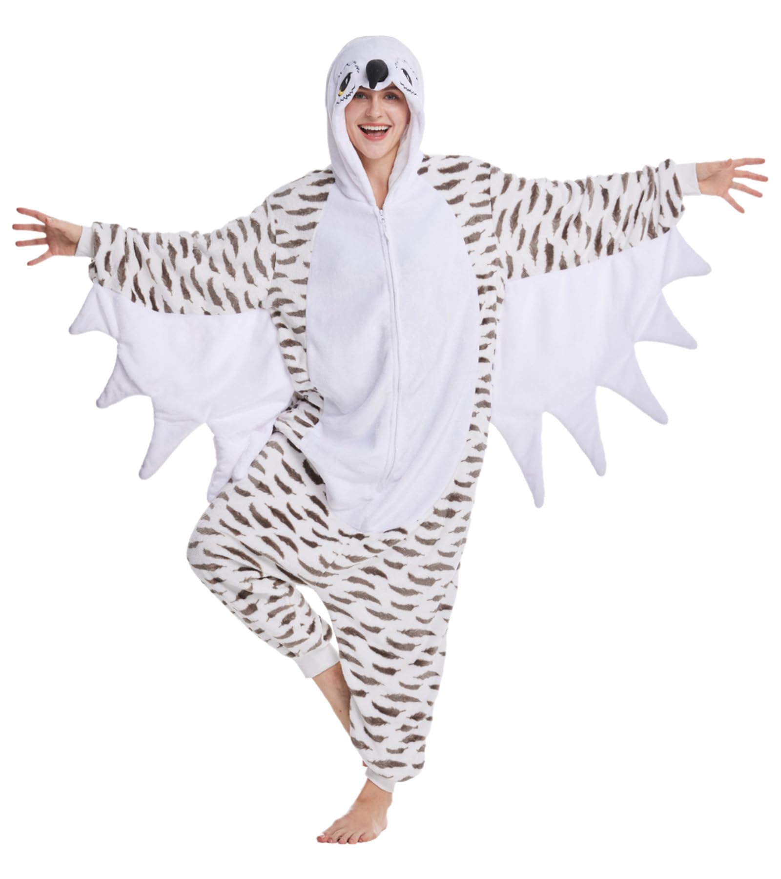 Kgromfy Unisex Owl Onesie Adult Halloween Costume