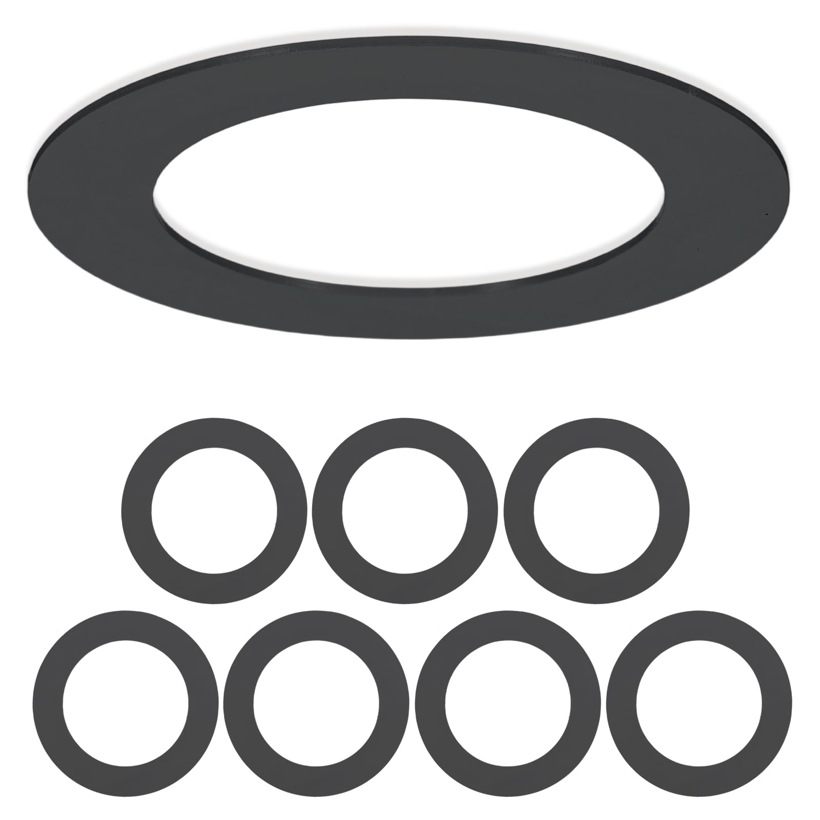 VIAPUICE Recessed Light Trim Ring 3" OD 2" ID Light Goof 8Pcs Black