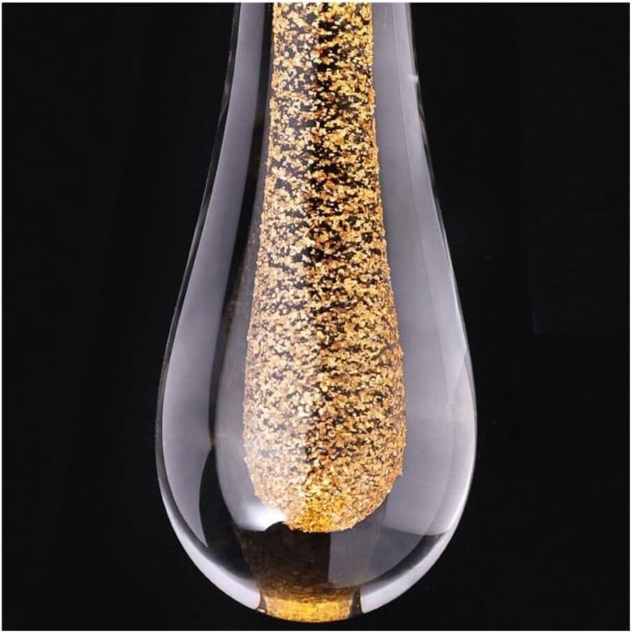 Suspension minimaliste à LED en verre soufflé et fer forgé - 7