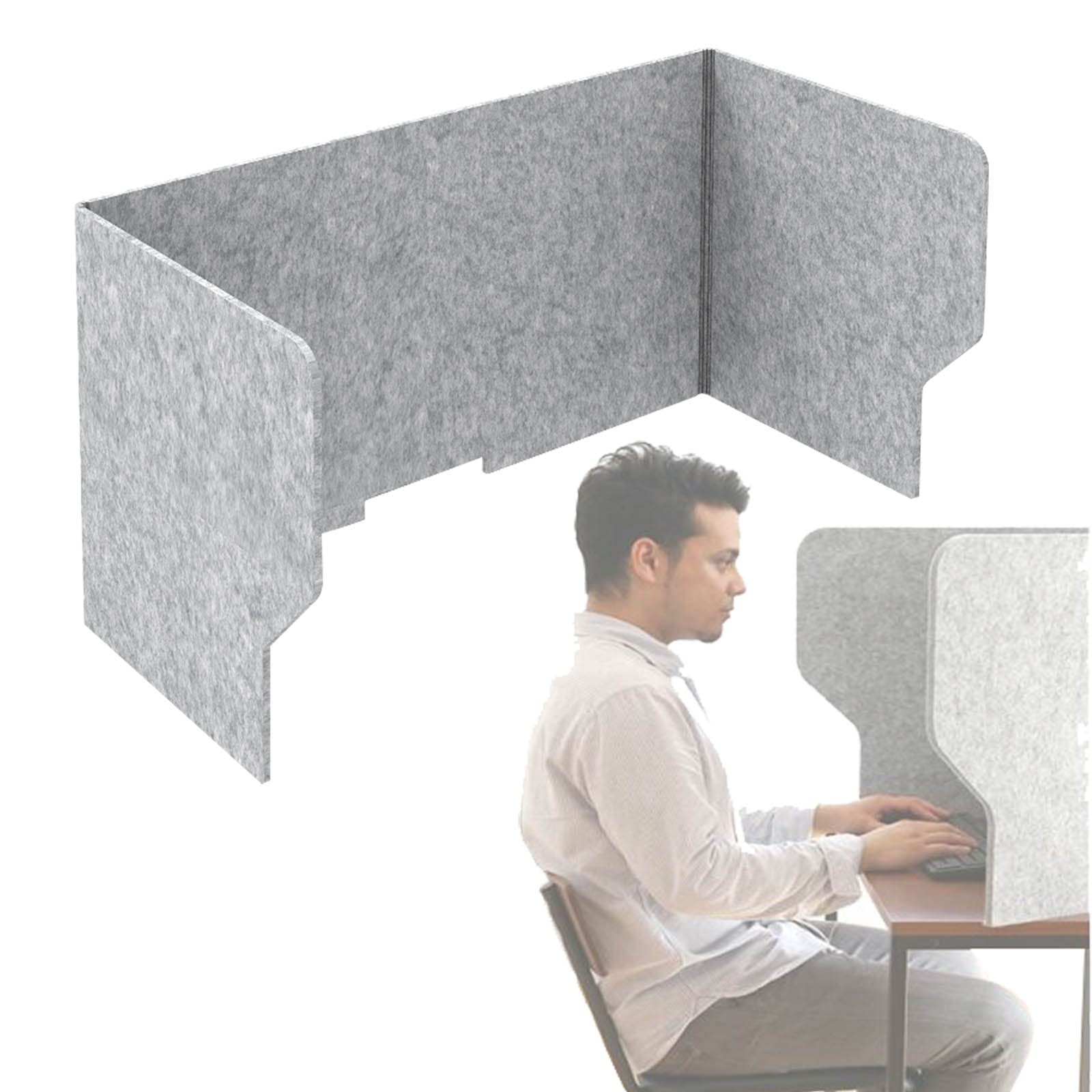 Divisorio Acustico per scrivania, Parete divisoria insonorizzata autoportante per Scuola e Ufficio, Piano di Lavoro fonoassorbente con 4 Clip, Pieghevole e Portatile, per isolare i