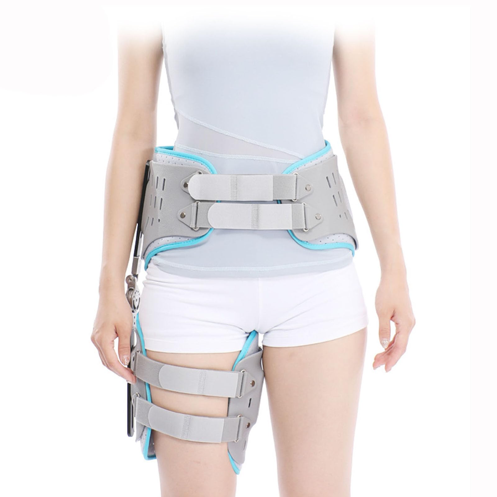 WDSOPK Hip Stabiliser Support Brace Adjustable Hinged Hip Abduction Orthosis Articulated Hip Joint Fixation Bracket Thigh Fracture Protector,Legs,Left (Right A)