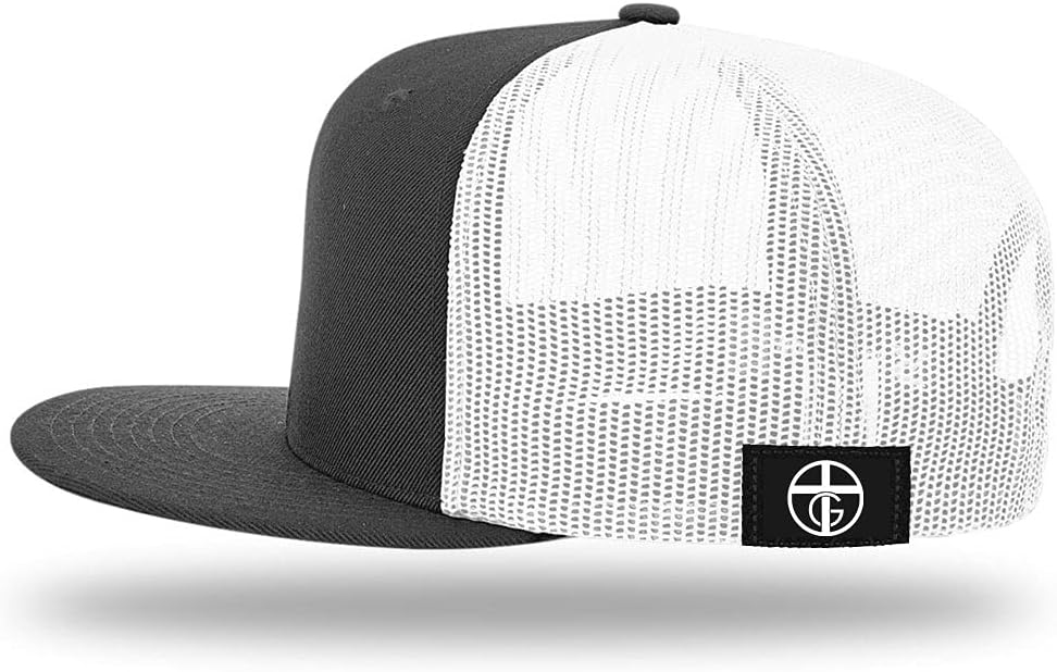Faith Over Fear Christian Trucker Hat - Adjustable Fit Cotton Snapback Hat - Breathable Mesh Side for Casual Wear