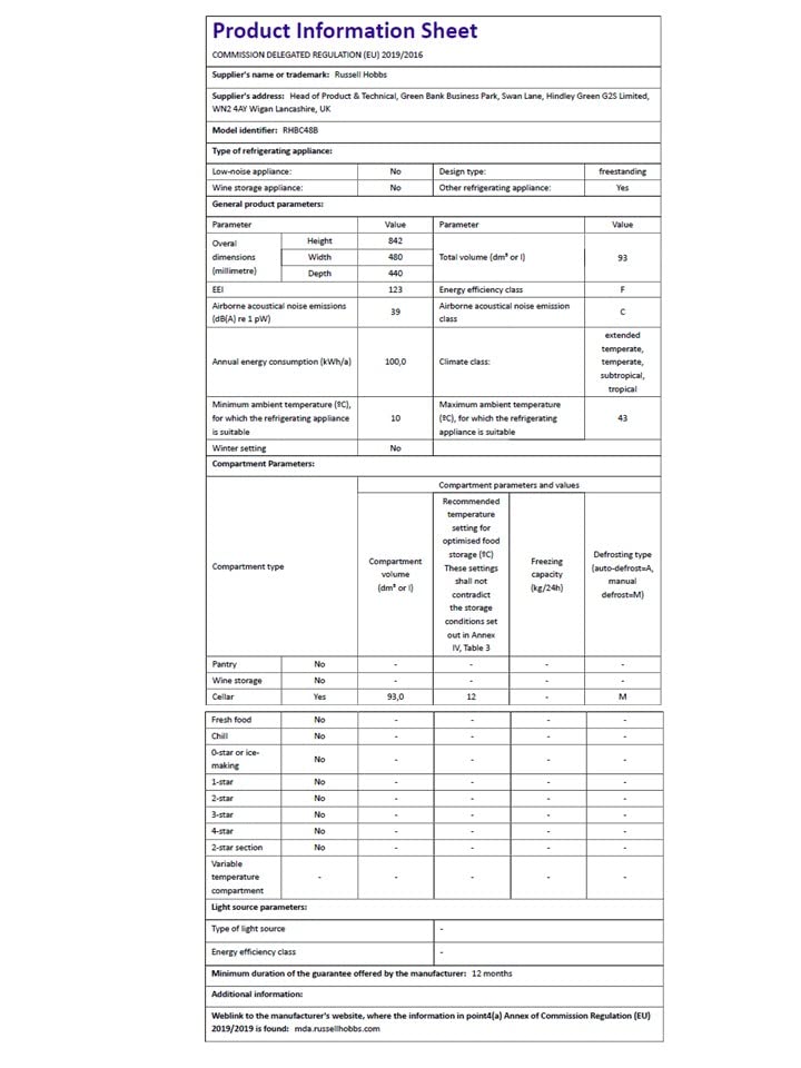 Subcold Super85 LED UnderCounter Fridge 85L Beer, Wine & Drinks
