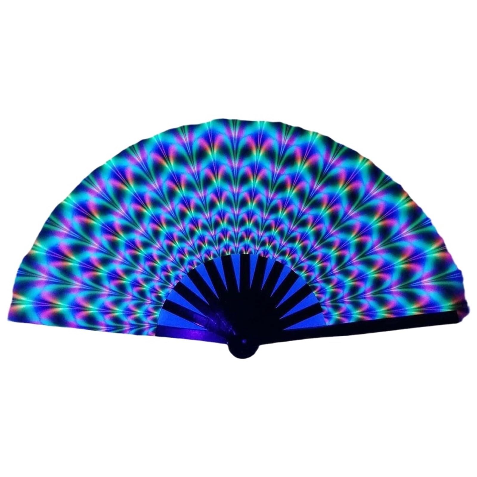 Dcuipg Color1 Large Folding Hand Rave Fan For Party