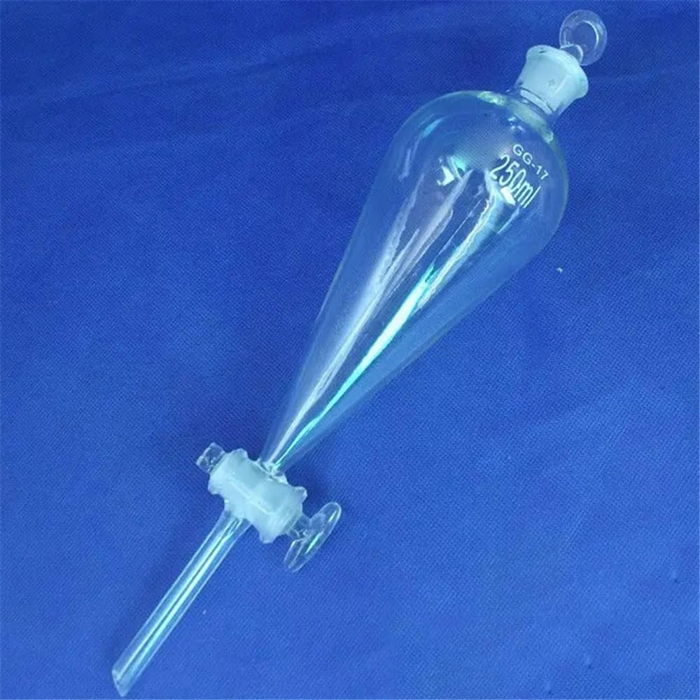 Imbuto separatore a forma di pera da 250 ml con tappo in vetro smerigliato Attrezzature da laboratorio