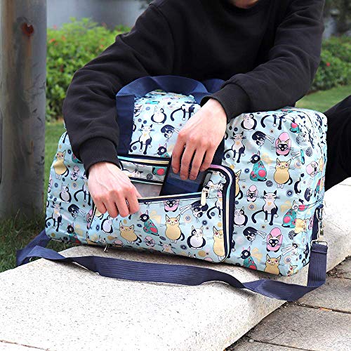 Arxus Large Foldable Duffel Tote Carry on Travel Bag over Luggage with Shoulder Strap