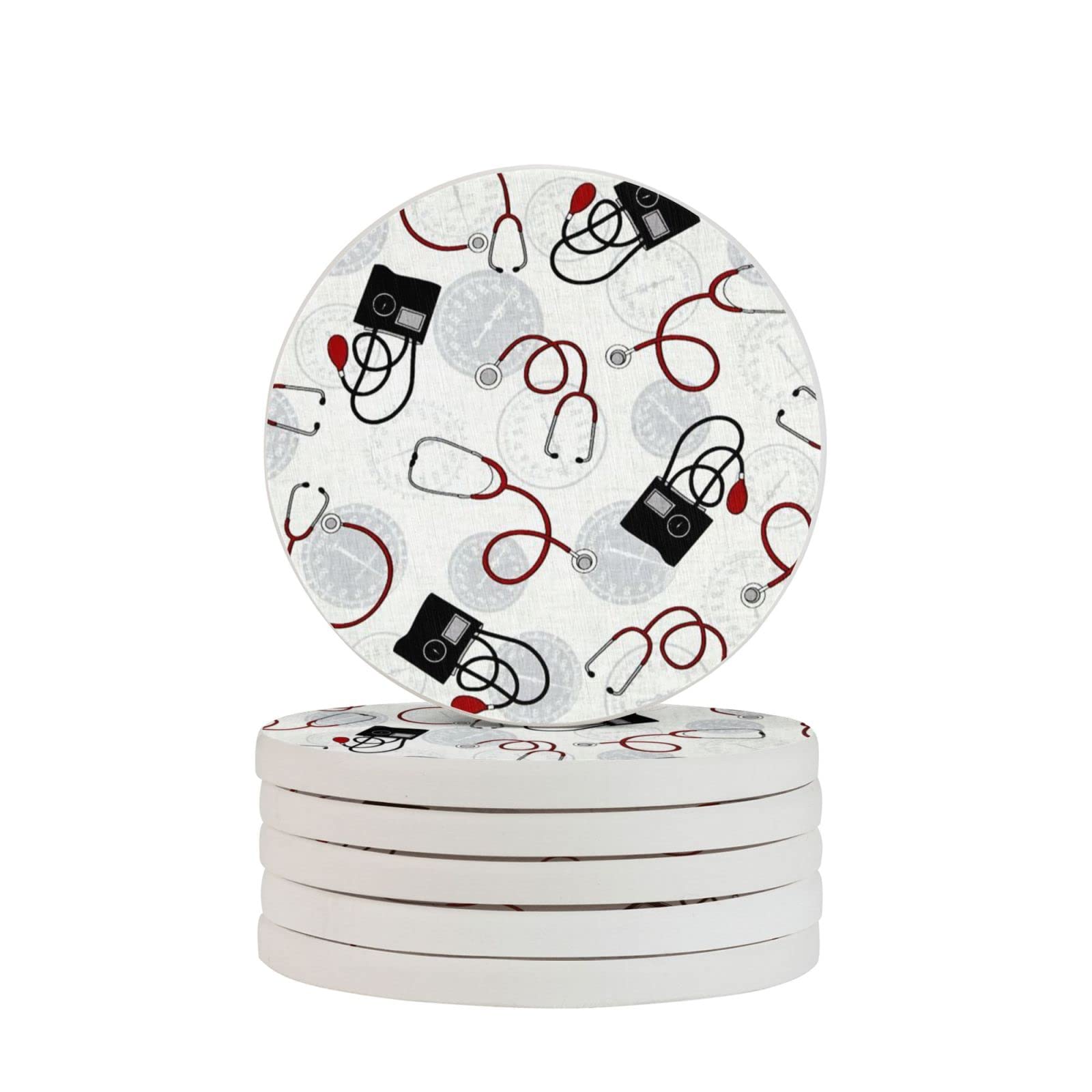 NurseTwo Pieces Drink Coaster for Tabletop Protection Place Mats for Home Decor