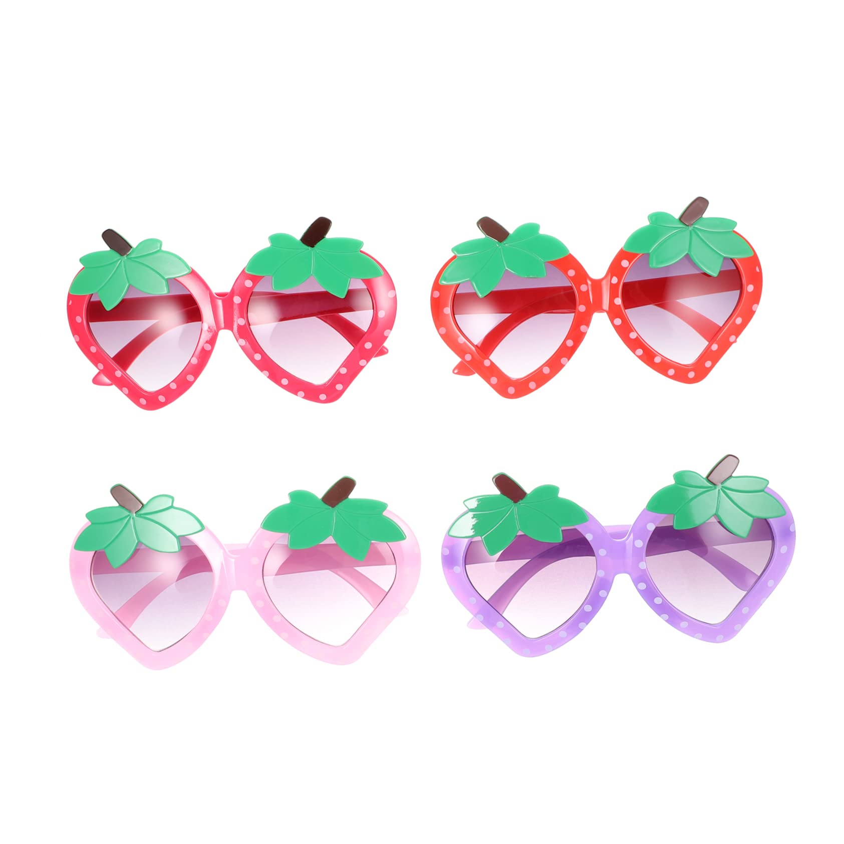FOMIYES 4 Pairs Strawberry Sunglasses Fun Strawberry Shades Lightweight Party Accessories for Boys and present for Festivals and Celebrations