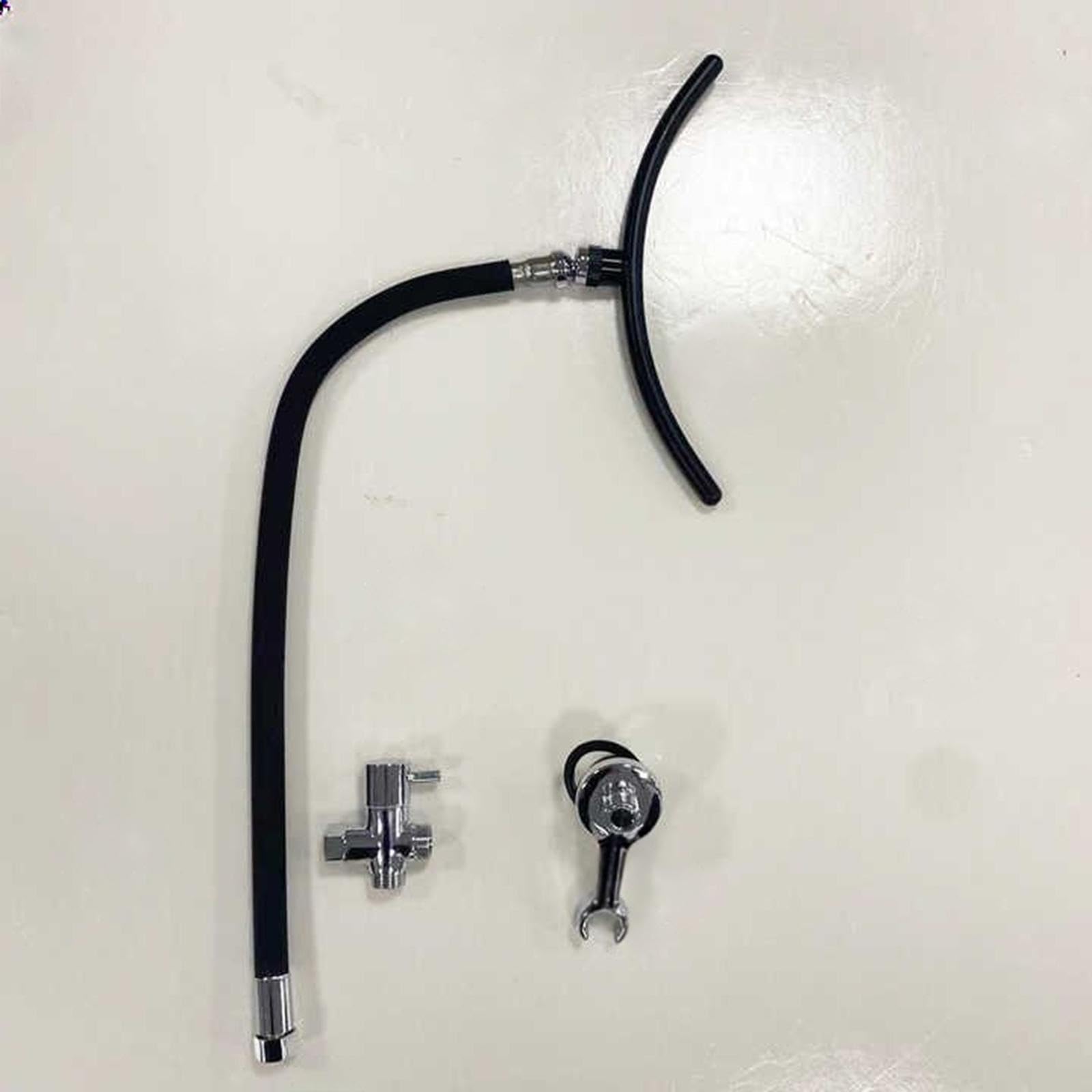 Cabezal de ducha con marco para equipo de spa, cascada, profesional- Marco Ajustable en Acero Inoxidable, con accesorios ajustables para salón de spa, Style a