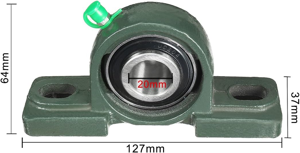 uxcell® 2pcs Self-Alignment Pillow Block Bearing UCP204 20mm Mounted Bear