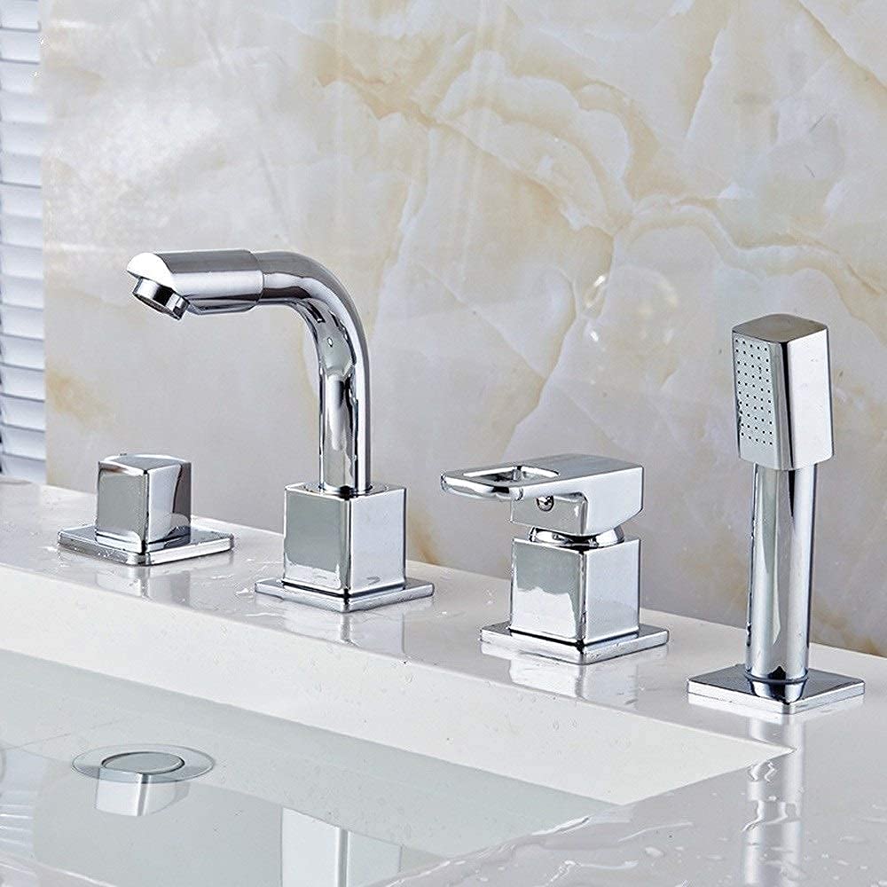 Robinet de cuisine pivotant 360 et ensemble de salle de bain bronze
