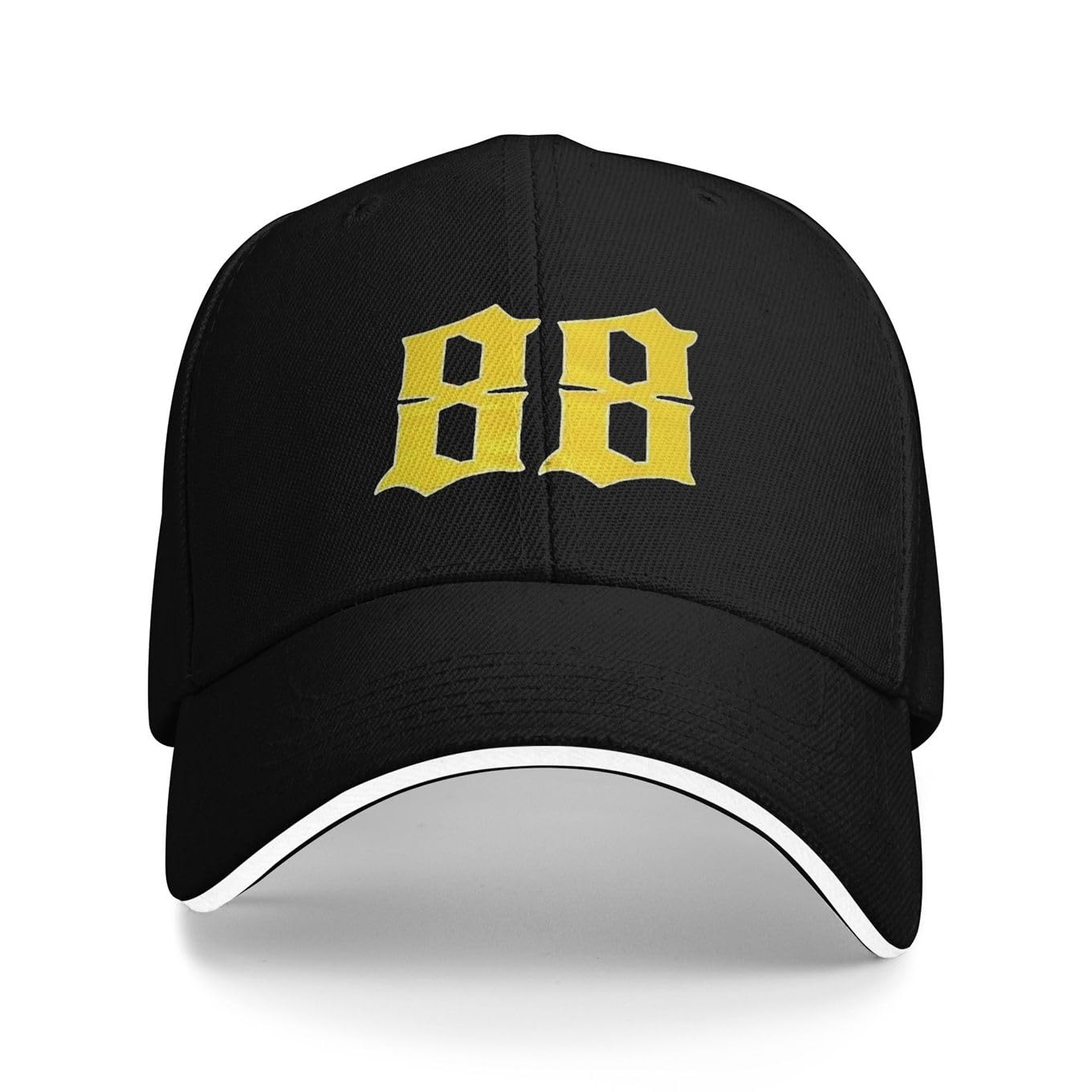 Kciutud Lucky Number 88 Yellow Ladies Baseball Caps Mens Unisex Snapback Cap Girl Summer Sunscreen Hats
