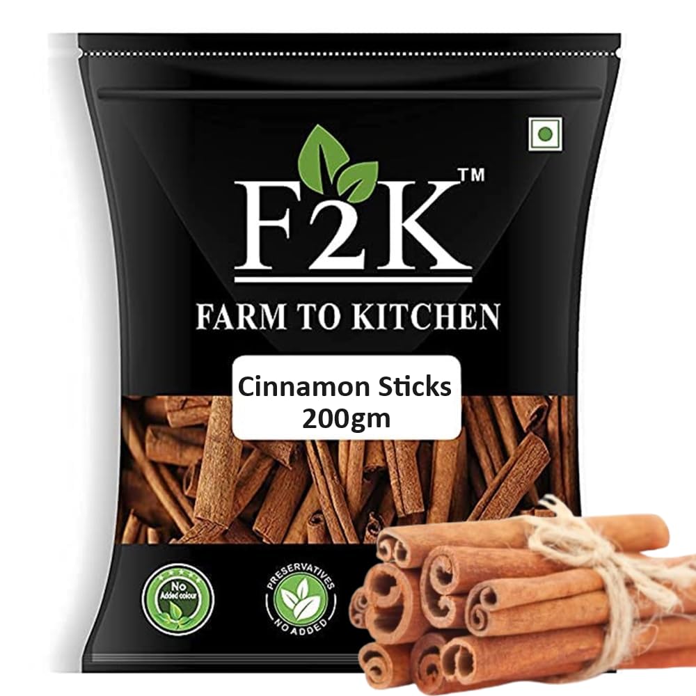 F2K Dalchini Cinnamon Sticks 200gm - Pure Authentic Flavour, Warm Up Your Kitchen with Aromatic Spice! (200 g) (B08X4Q9G3K) Amazon Price History, Amazon Price Tracker