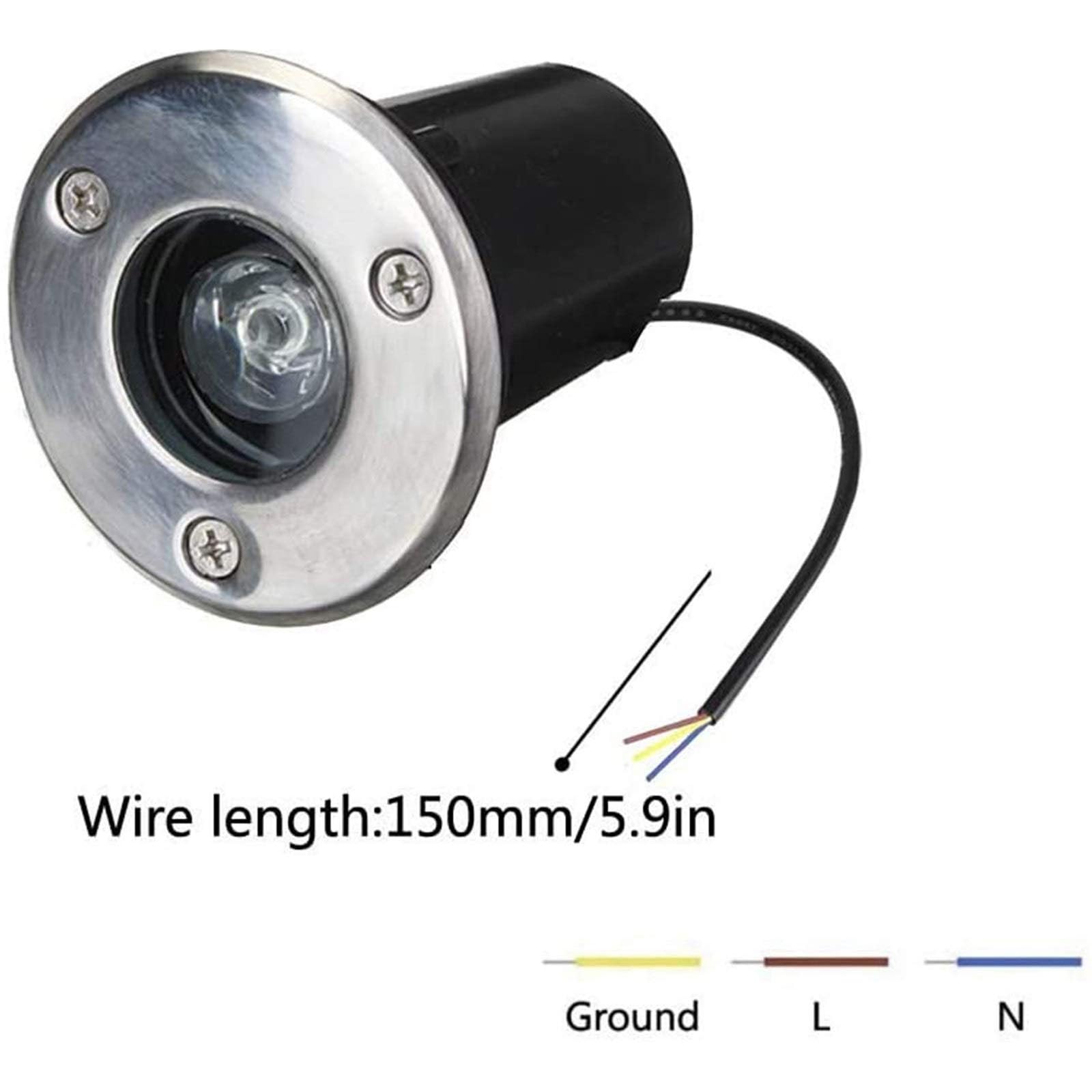 4PCS Faretti Da Incasso For Esterni 85-265V Luci Paesaggistiche - Faretto LED, IP67 Impermeabile, Luce da percorso/Luce sotterranea a LED/Luci per pozzi interrati paesaggistici/Faretto decorativo ( Co