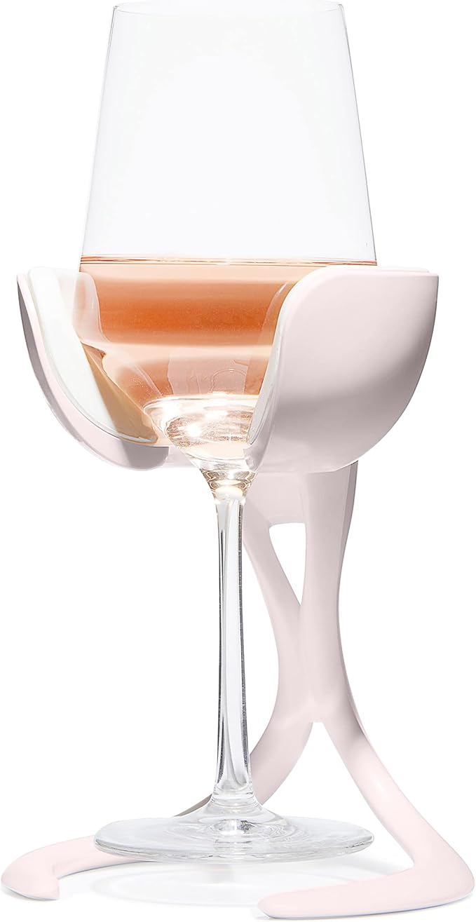 VoChill Stemmed Wine Glass Chiller – Refreezable Chill Cradle (Blush)