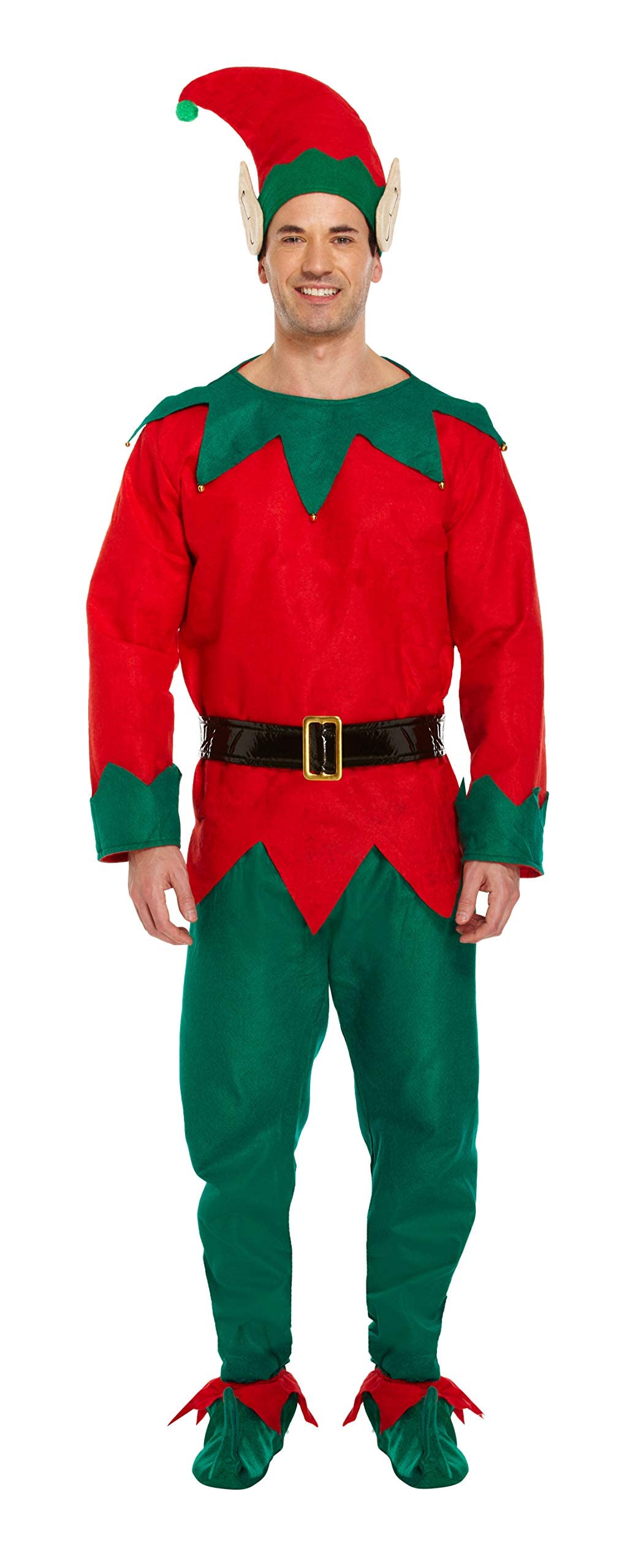 FAIRY BOUTIQUE Mens Christmas Elf Costume Set including Hat & Ears