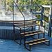 RV Steps with Handrails 3 Steps Mobile Home Stairs Outdoor RV Step Ladder with Anti-Slip Pedals Hot Tub Steps for Home, Spa, Travel Trailers, Porch, Pool