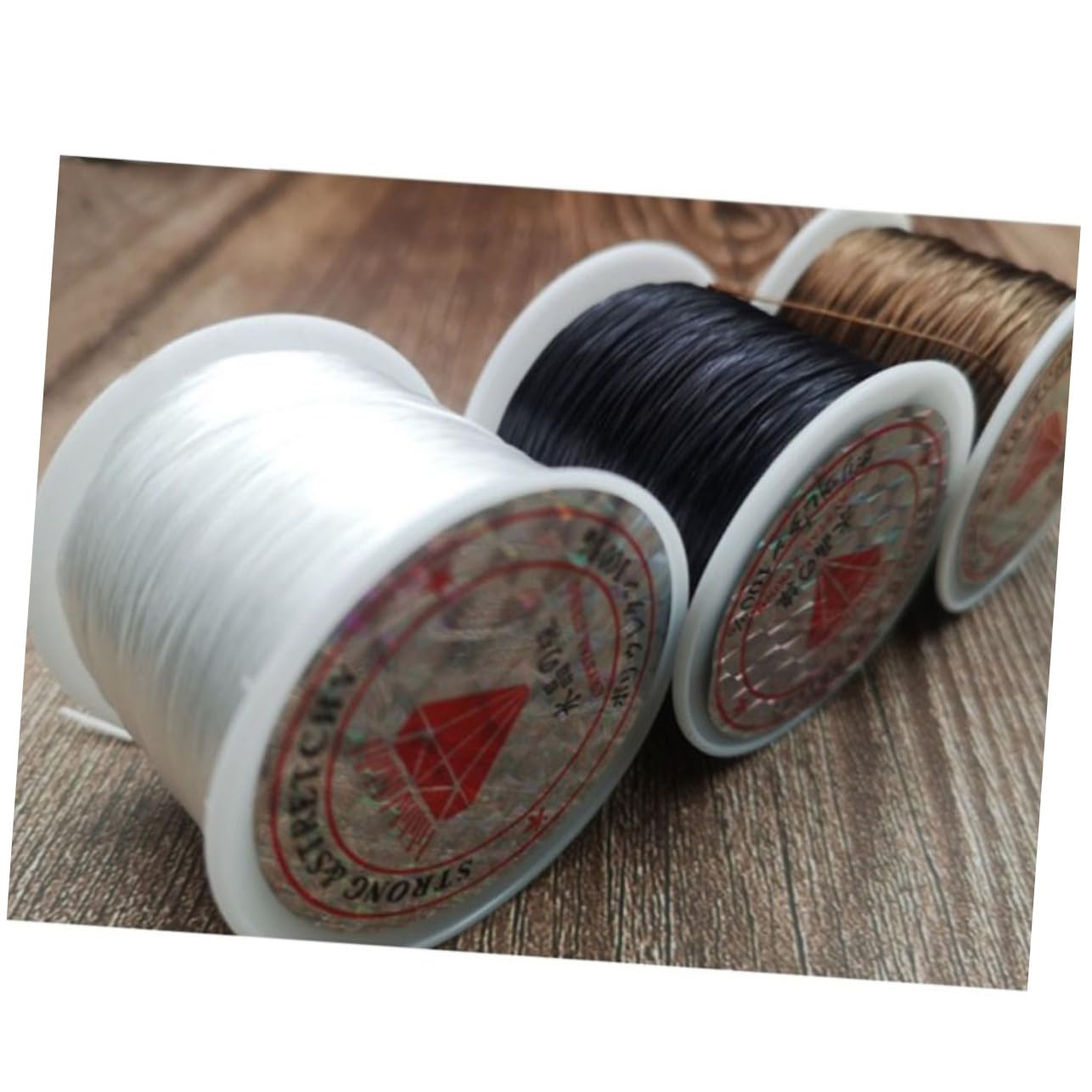NUOBESTY 16 Rollos De Cuerda Suministros Para Manualidades Eslinga Elástica Suministros Para Hacer Joyas Cuerda Fuerte Pulsera De Hilo Elástico De Cristal Joyería De Cadena Cuerda